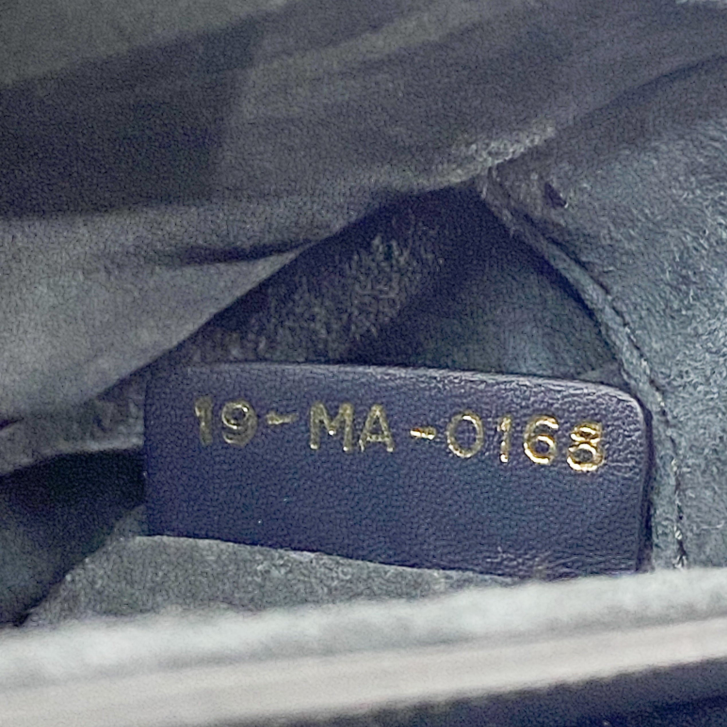 Navy Leather Saddle Bag