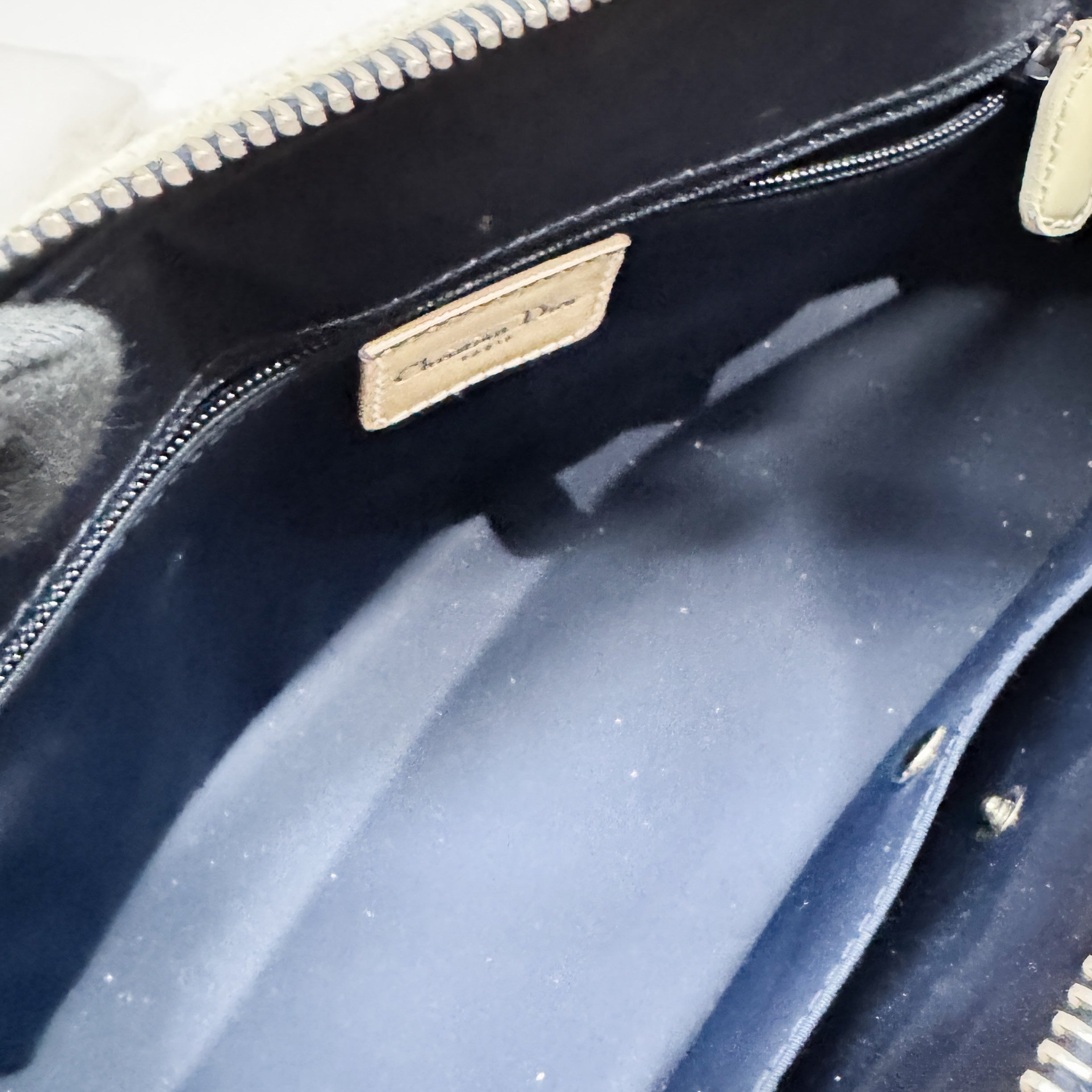 CHRISTIAN DIOR DENIM MONTAIGNE CADILLAC 1947 HANDLE BAG