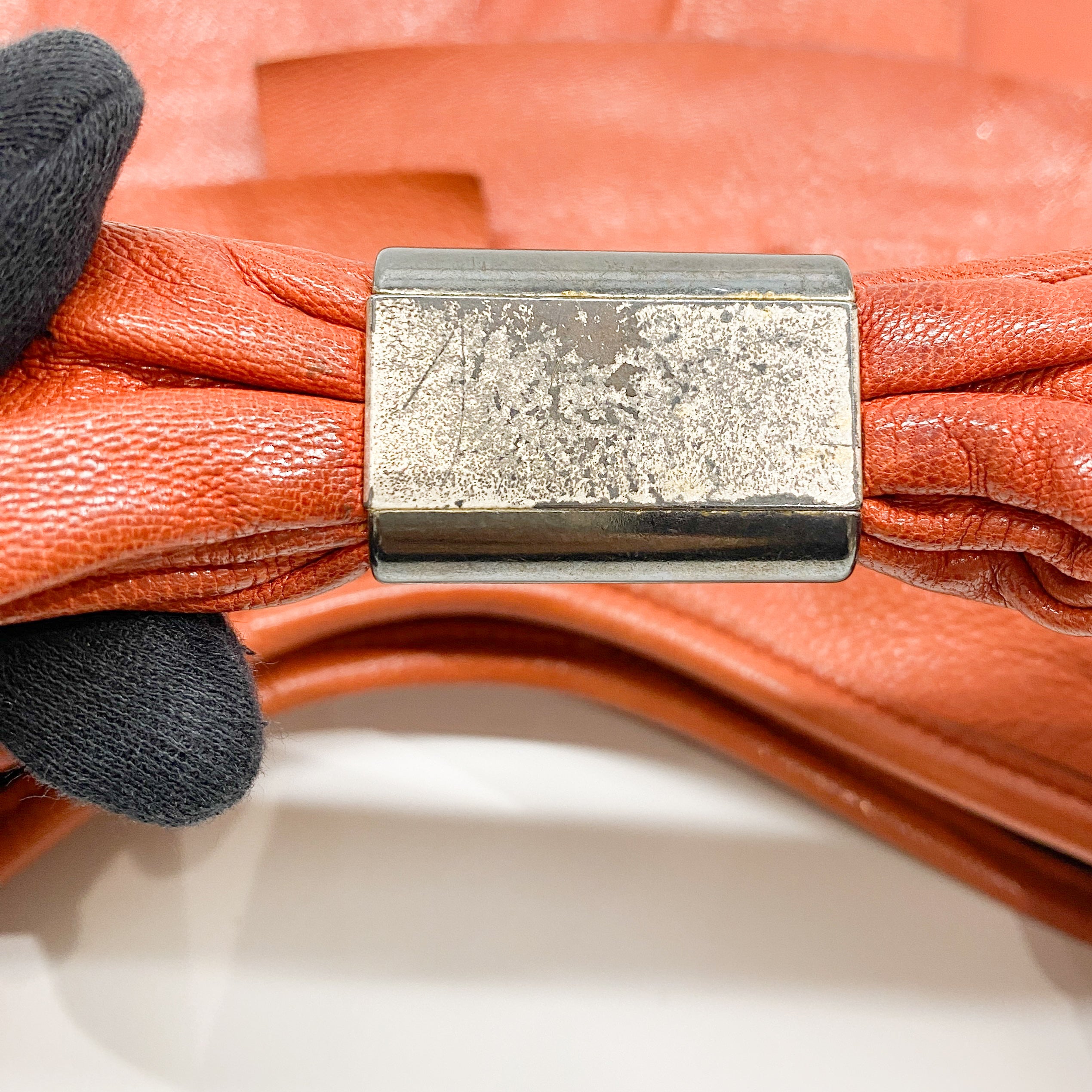 Saint Tropez Orange Leather Shoulder Bag