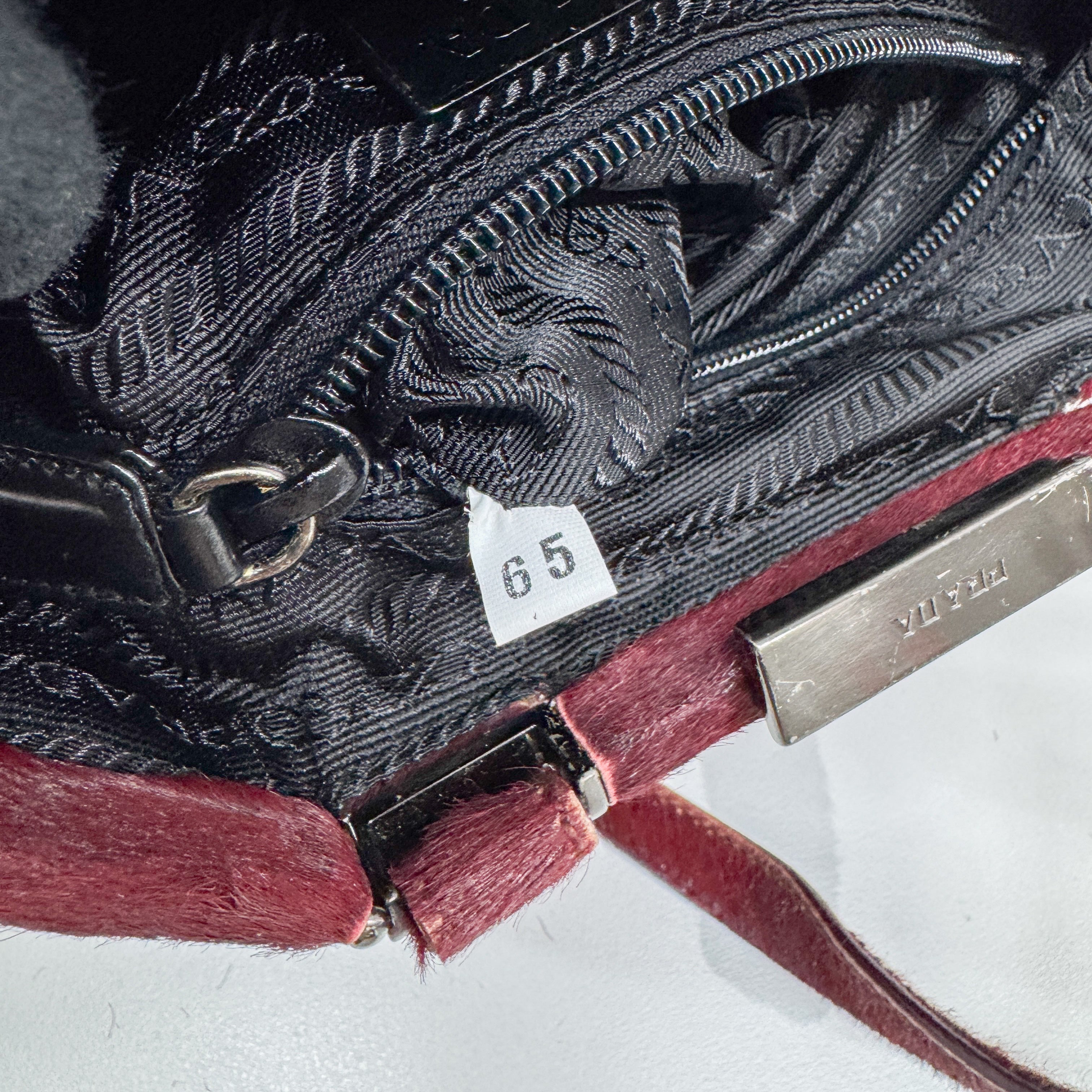 Red Pony Hair Hand Bag