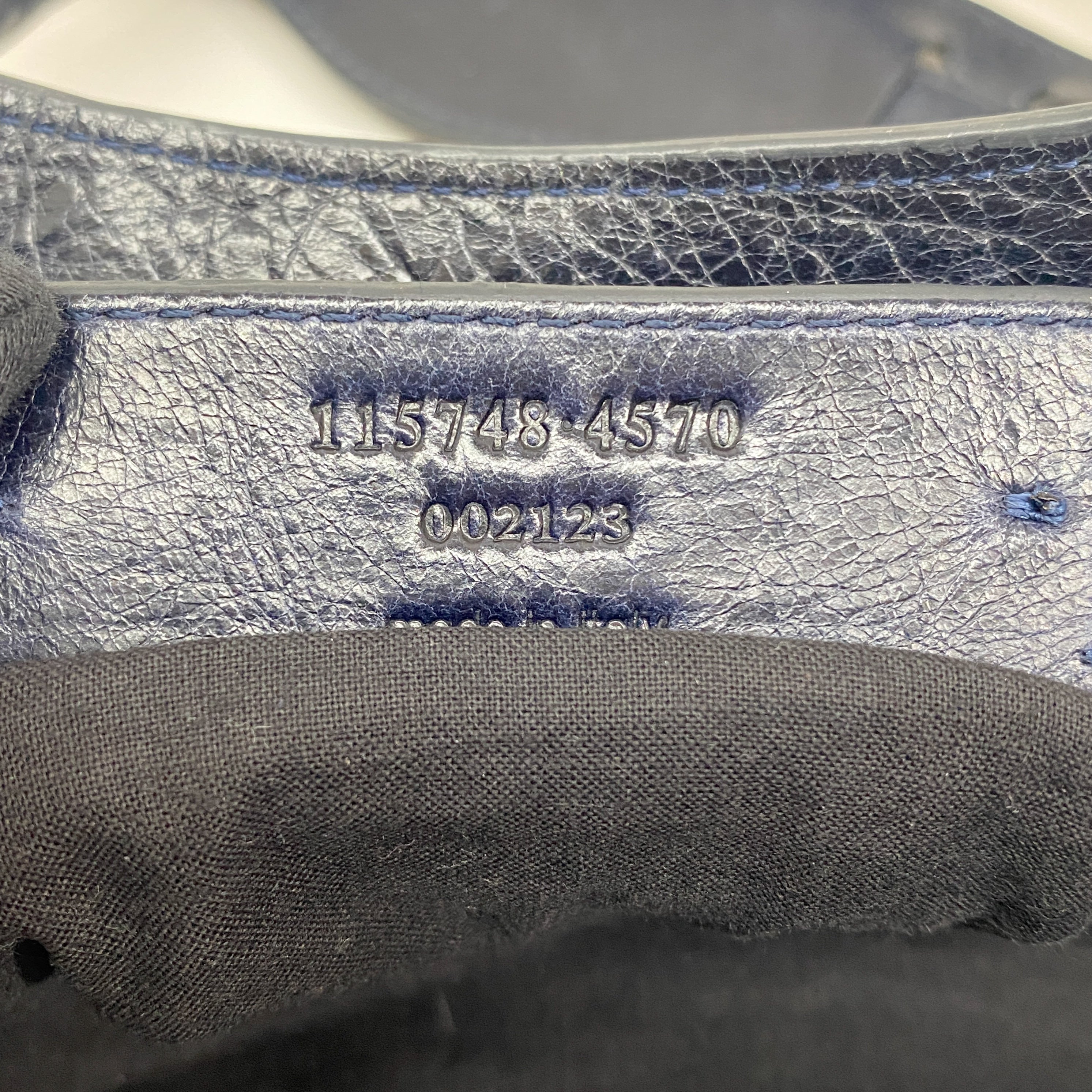 The City Navy Leather Bag