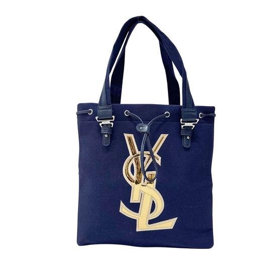 Navy Blue Cotton Tote Bag