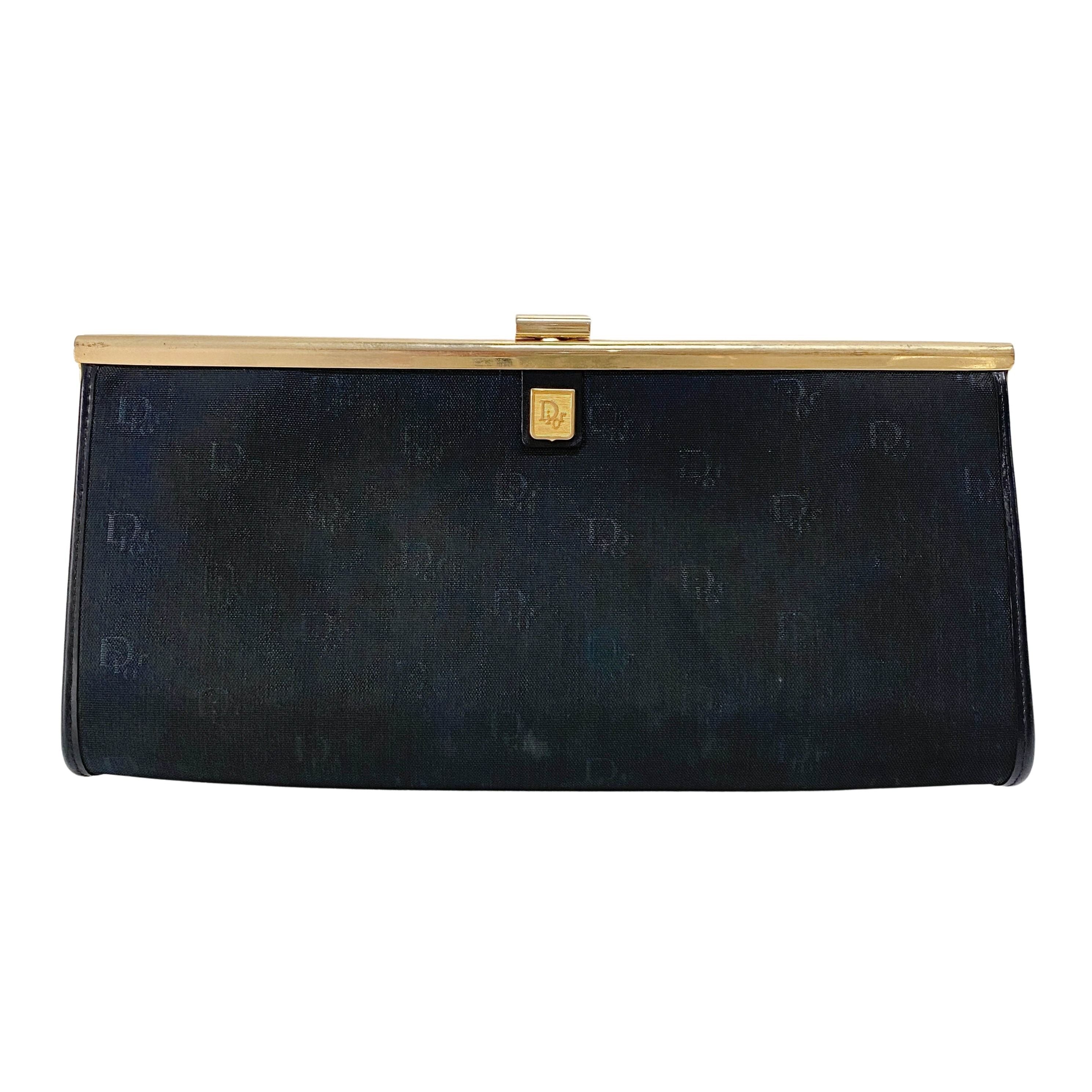 Vintage Black Canvas Hand Bag