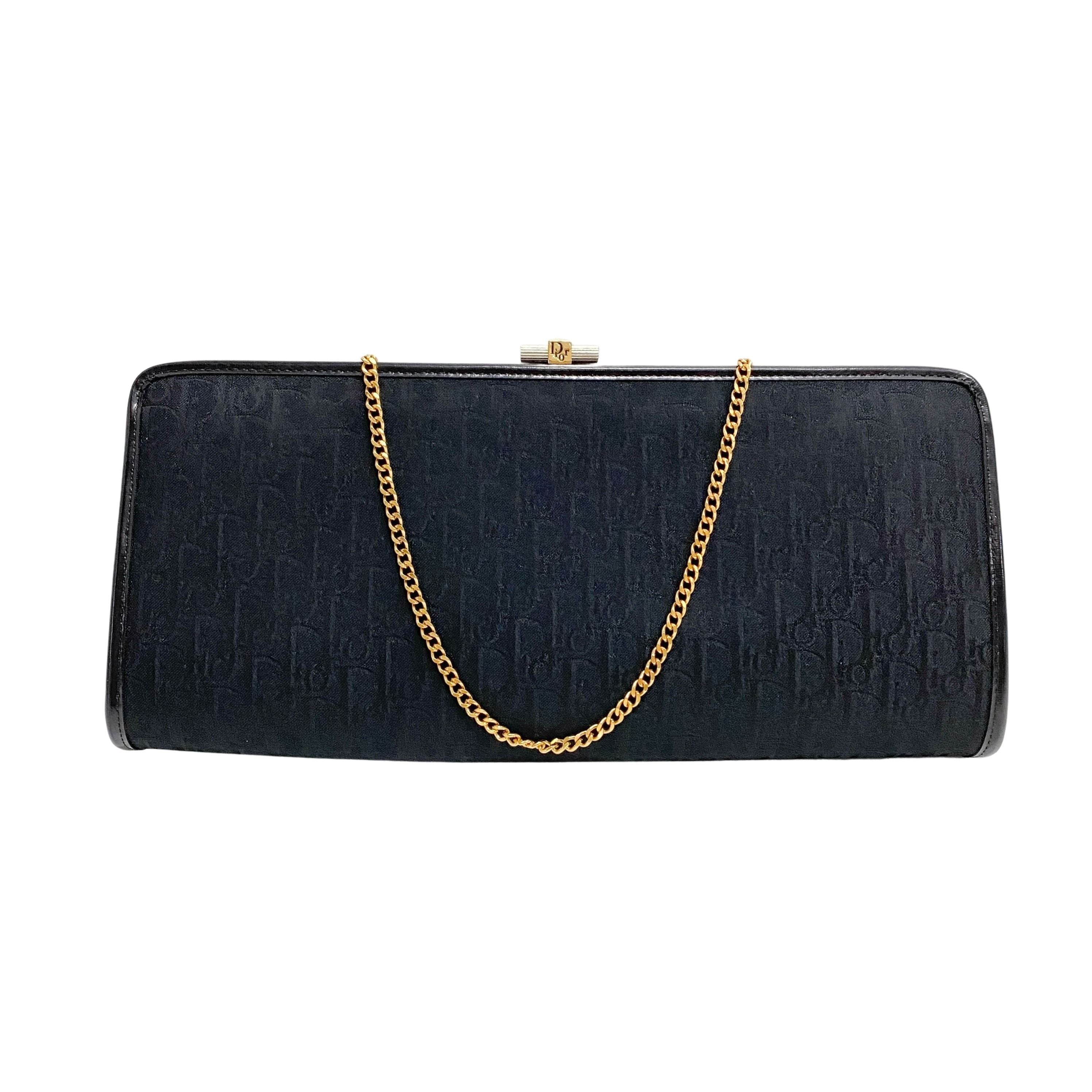 Vintage Black Canvas Two Way Bag