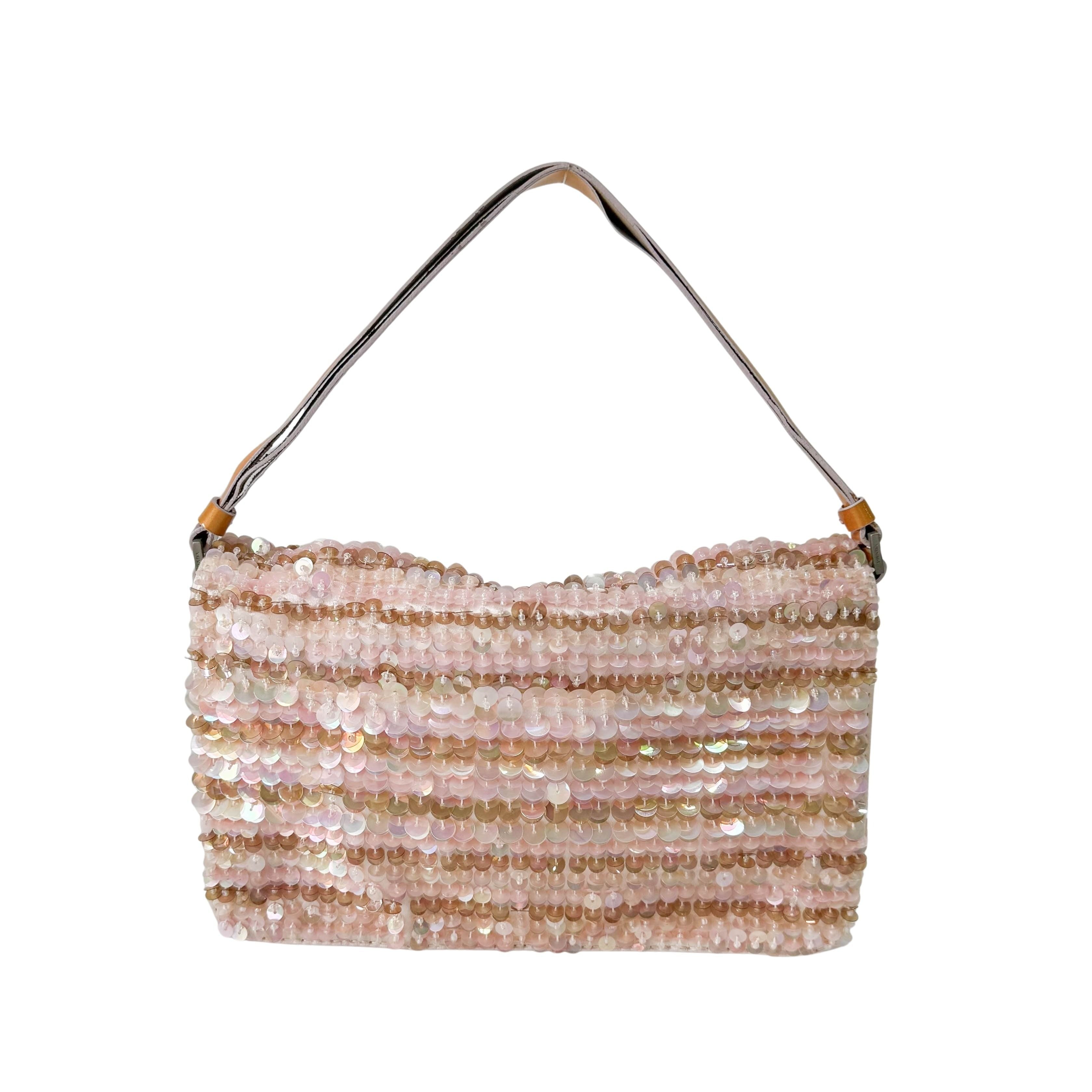 Pink Sequin Shoulder Bag