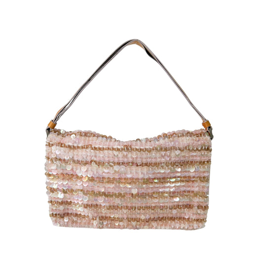 Pink Sequin Shoulder Bag