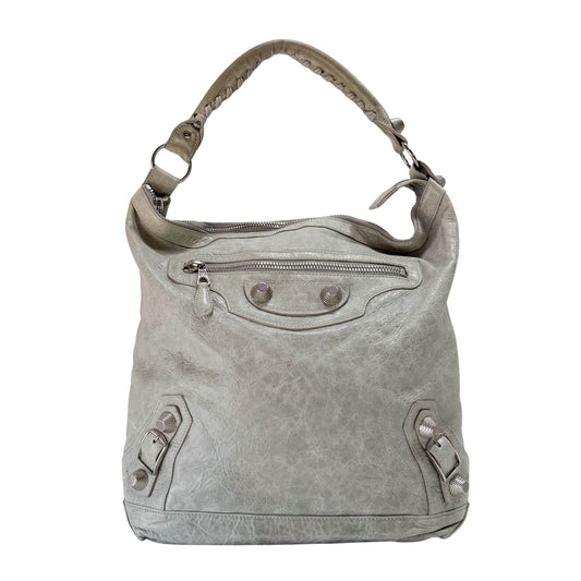 Giant Day Light Green Leather Hobo Bag