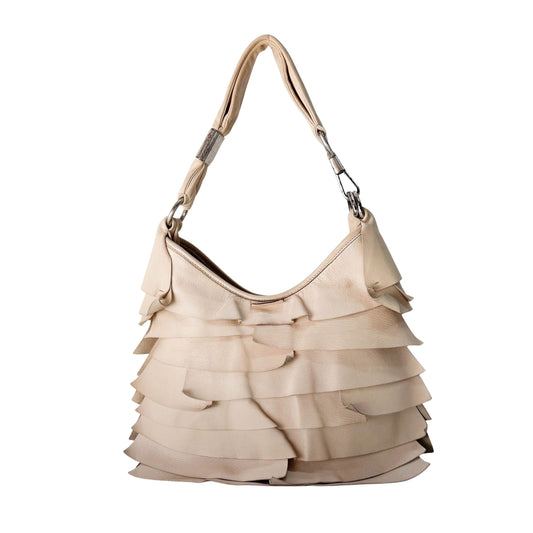 Saint-Tropez White Leather Shoulder Bag