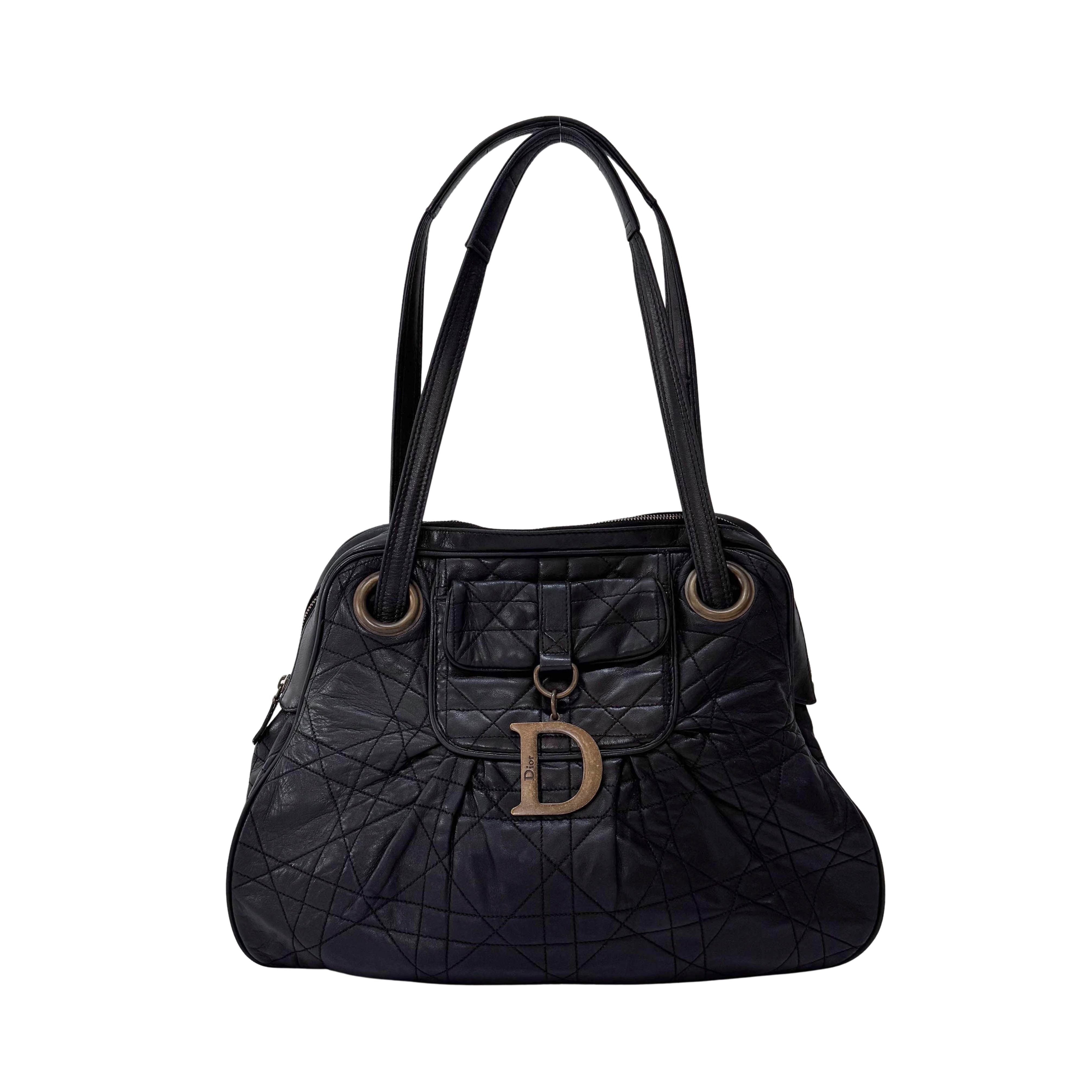 Black Leather Shoulder Bag