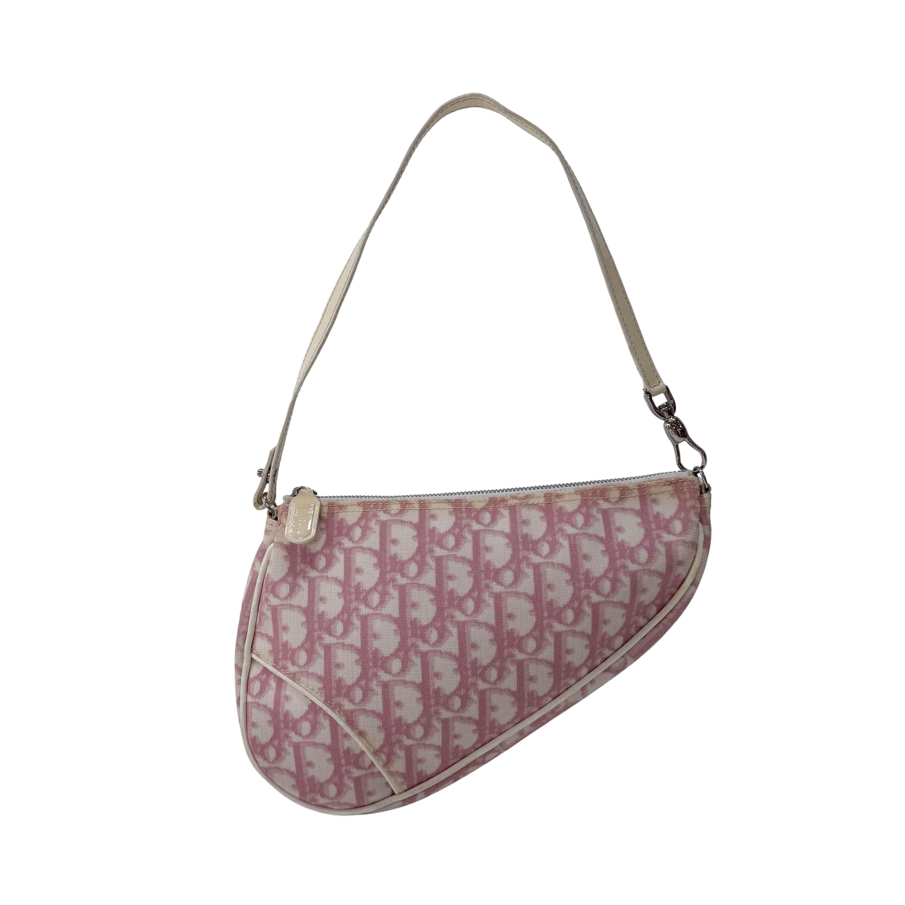 Saddle Trotter Pink Coated Canvas Shoulder Bag