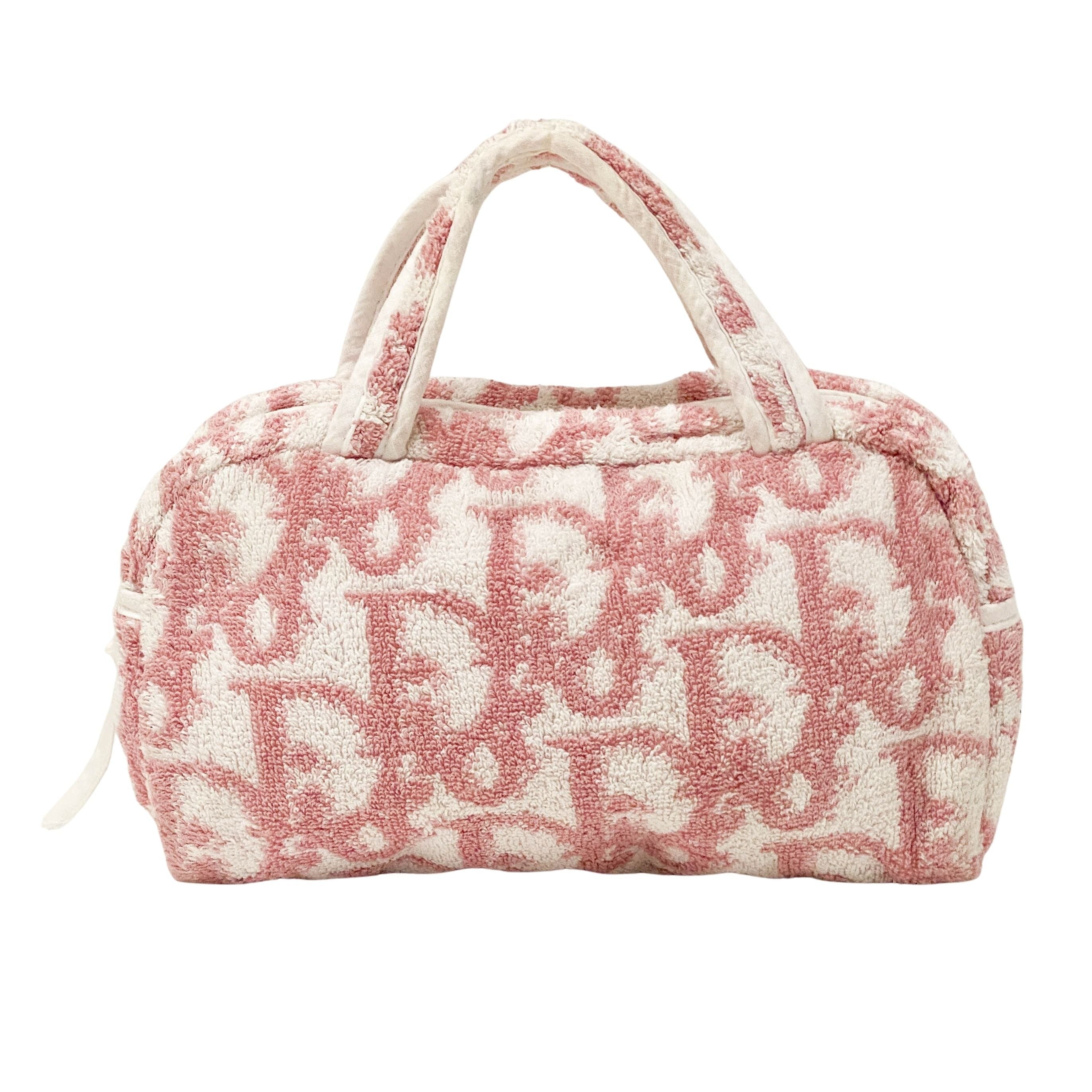 Trotter Pink Terry Cloth Towel Handbag