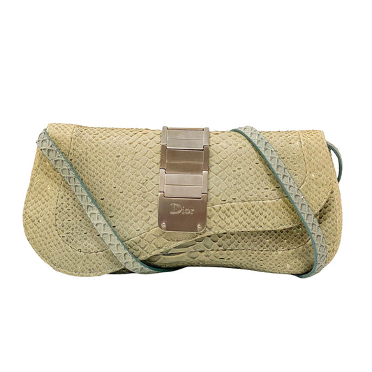 Saddle Light Grey Python Two Way Bag