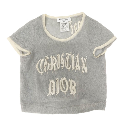 Grey Mohair Knit Cropped Sweater Size 4