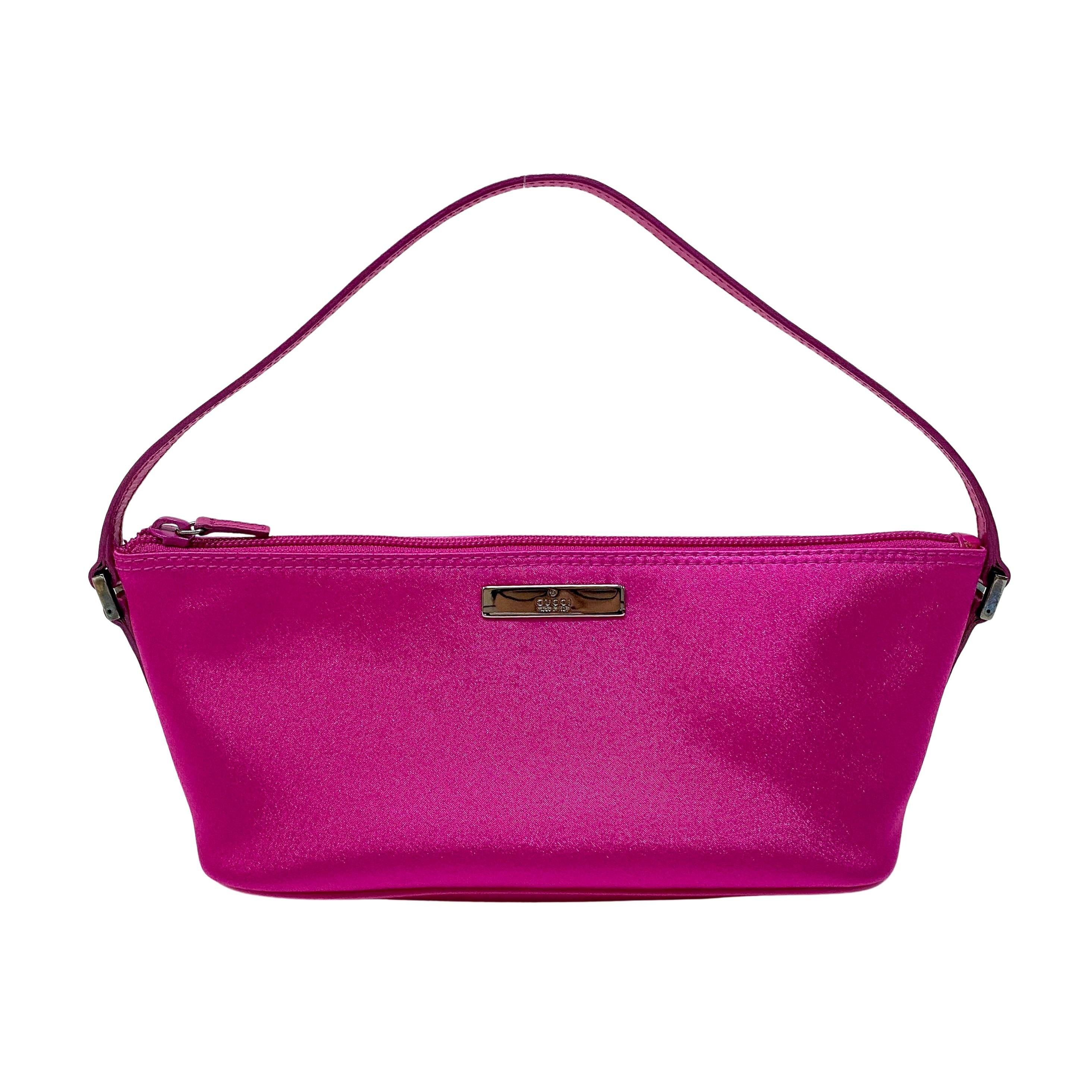 Boat Pink Satin Accessory Pouch