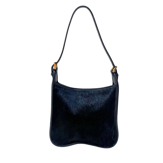 Black Pony Hair Shoulder Bag