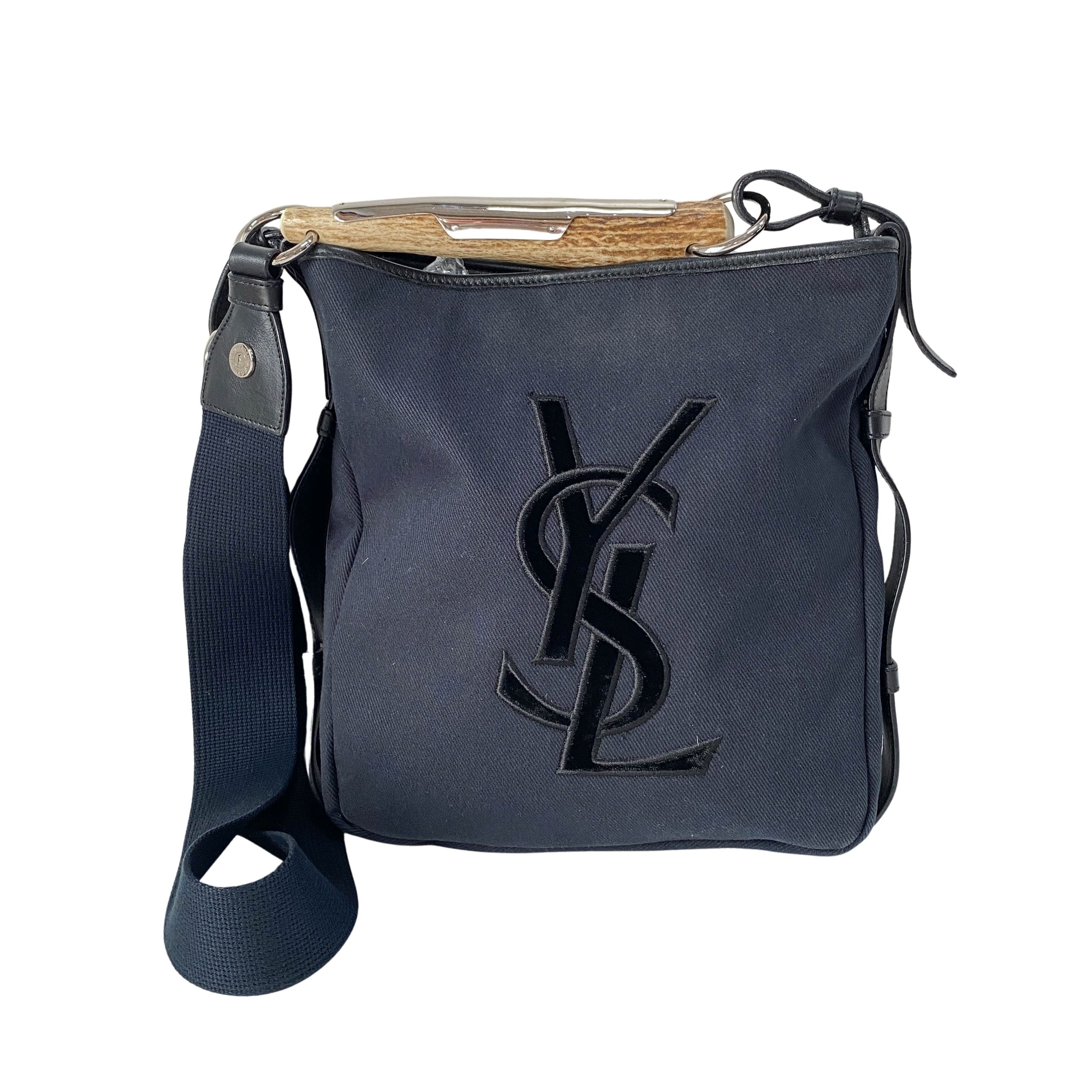 Mombasa Dark Blue Cotton Crossbody Bag