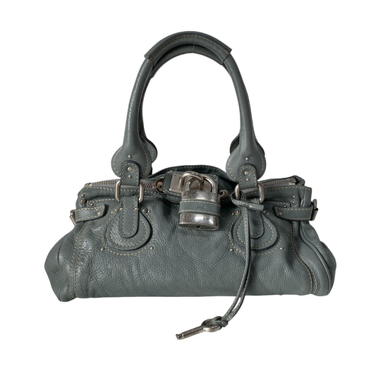 Paddington Sage Green Calfskin Leather Shoulder Bag