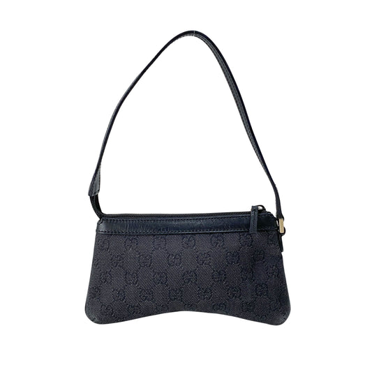 Small GG Canvas Black Shoulder Bag