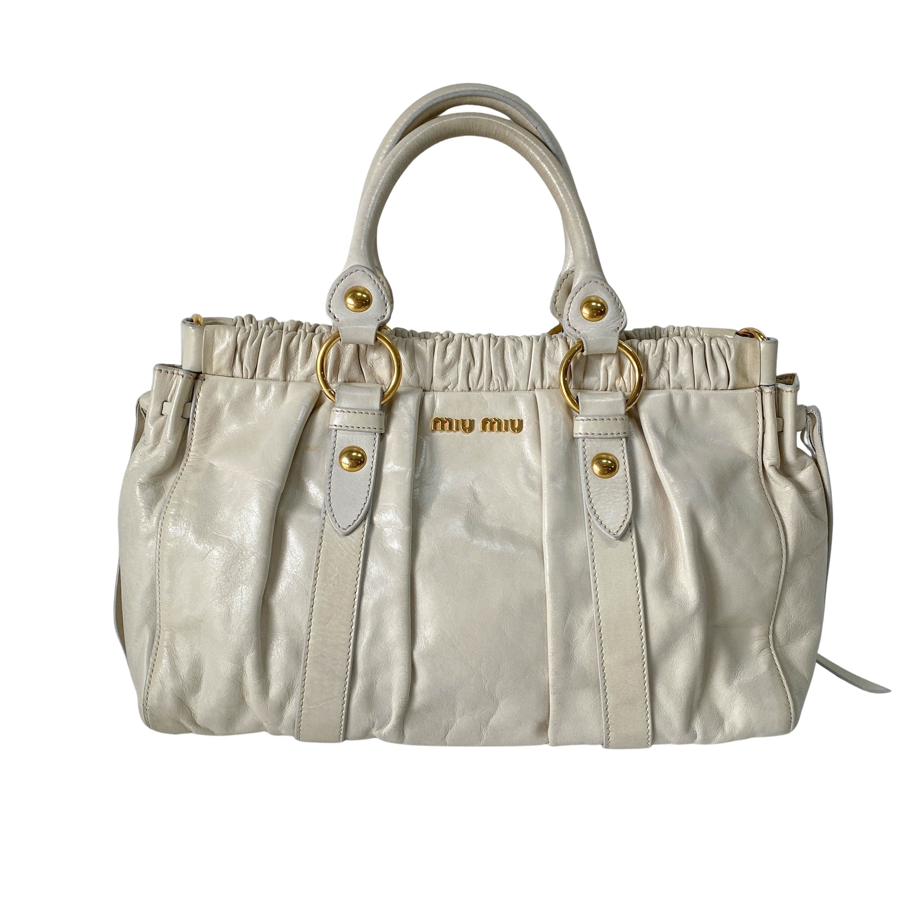 Vitello Light Green Calfskin Leather Two Way Bag