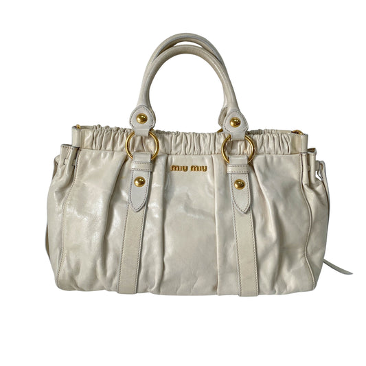 Vitello Light Green Calfskin Leather Two Way Bag