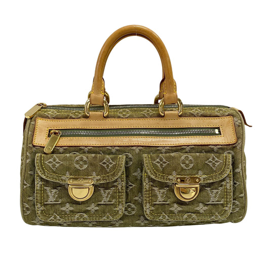 Neo Speedy Monogram Green Denim Handbag
