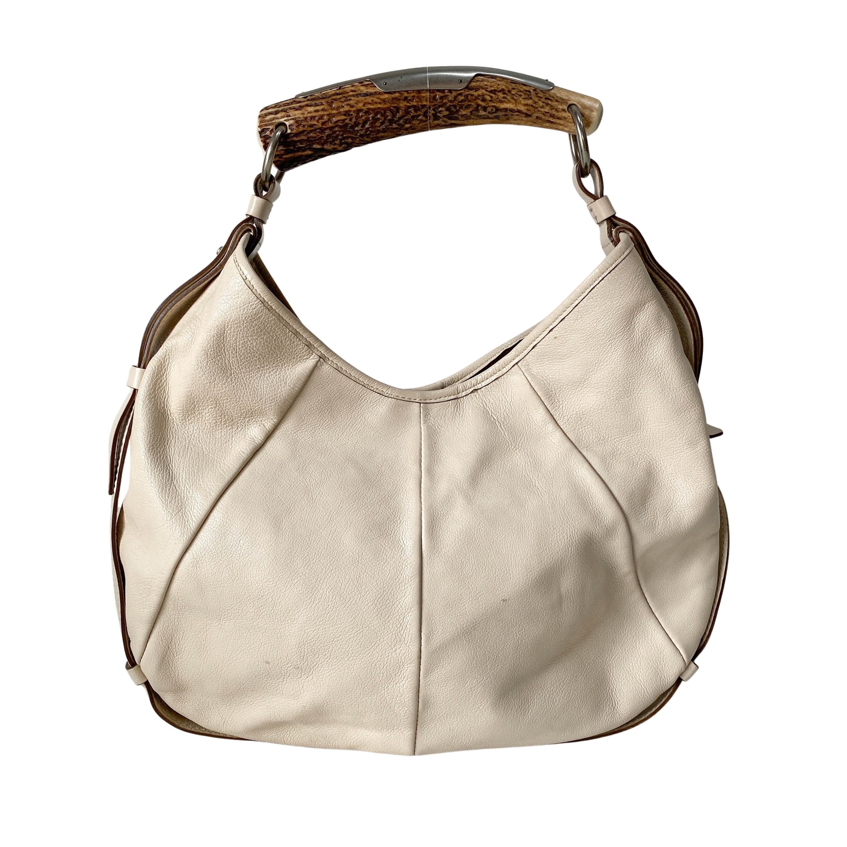 Mombasa Beige Leather Shoulder Bag