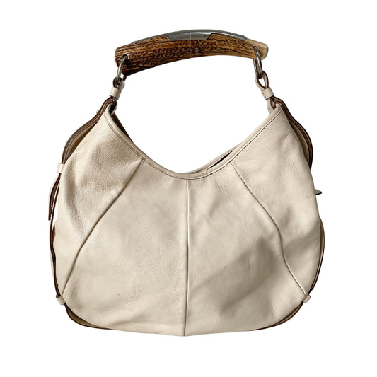 Mombasa Beige Leather Shoulder Bag
