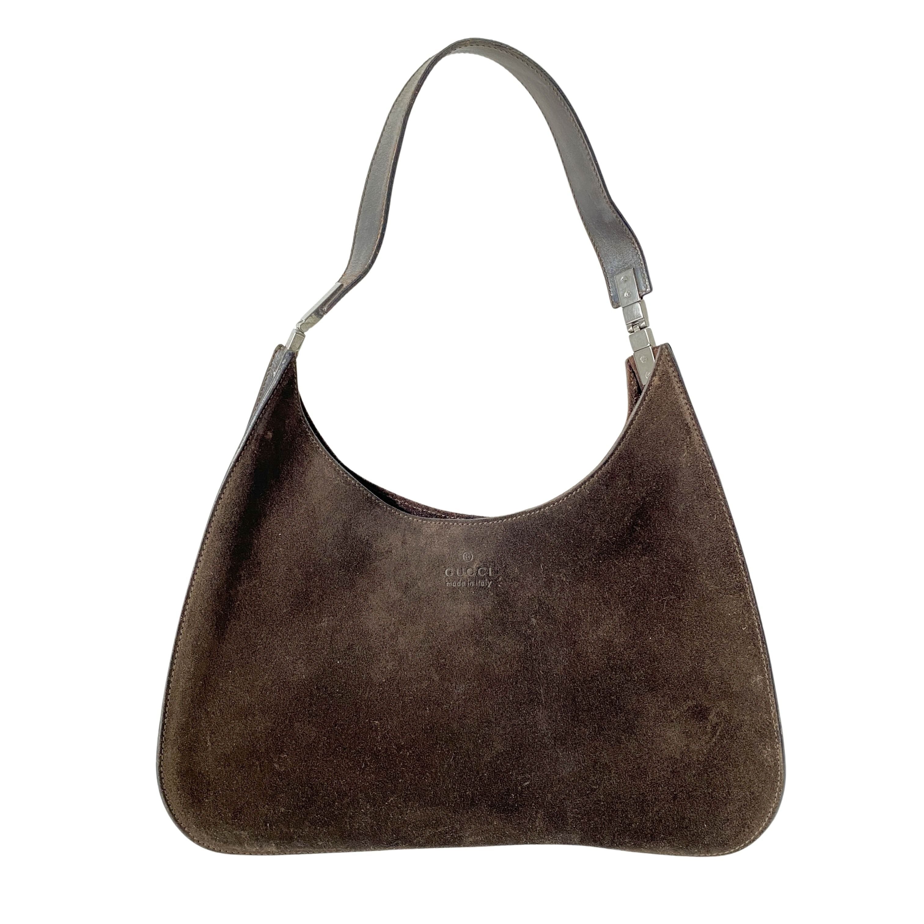 Brown Suede Shoulder Bag