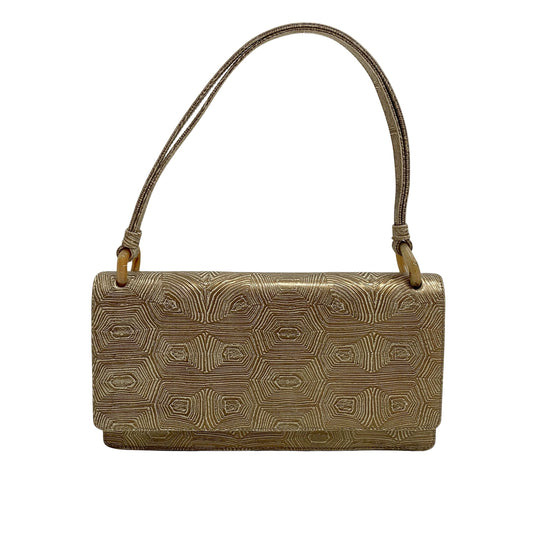 Metallic Leather Shoulder Bag