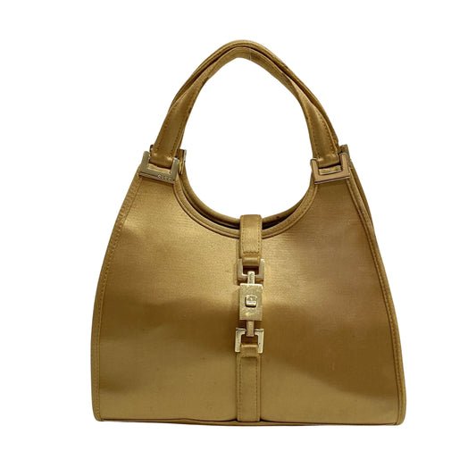 Mini Jackie Gold Satin Handbag