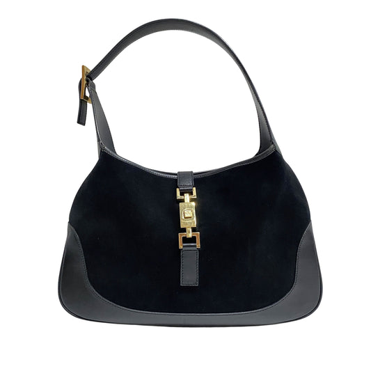 Jackie Black Suede Shoulder Bag