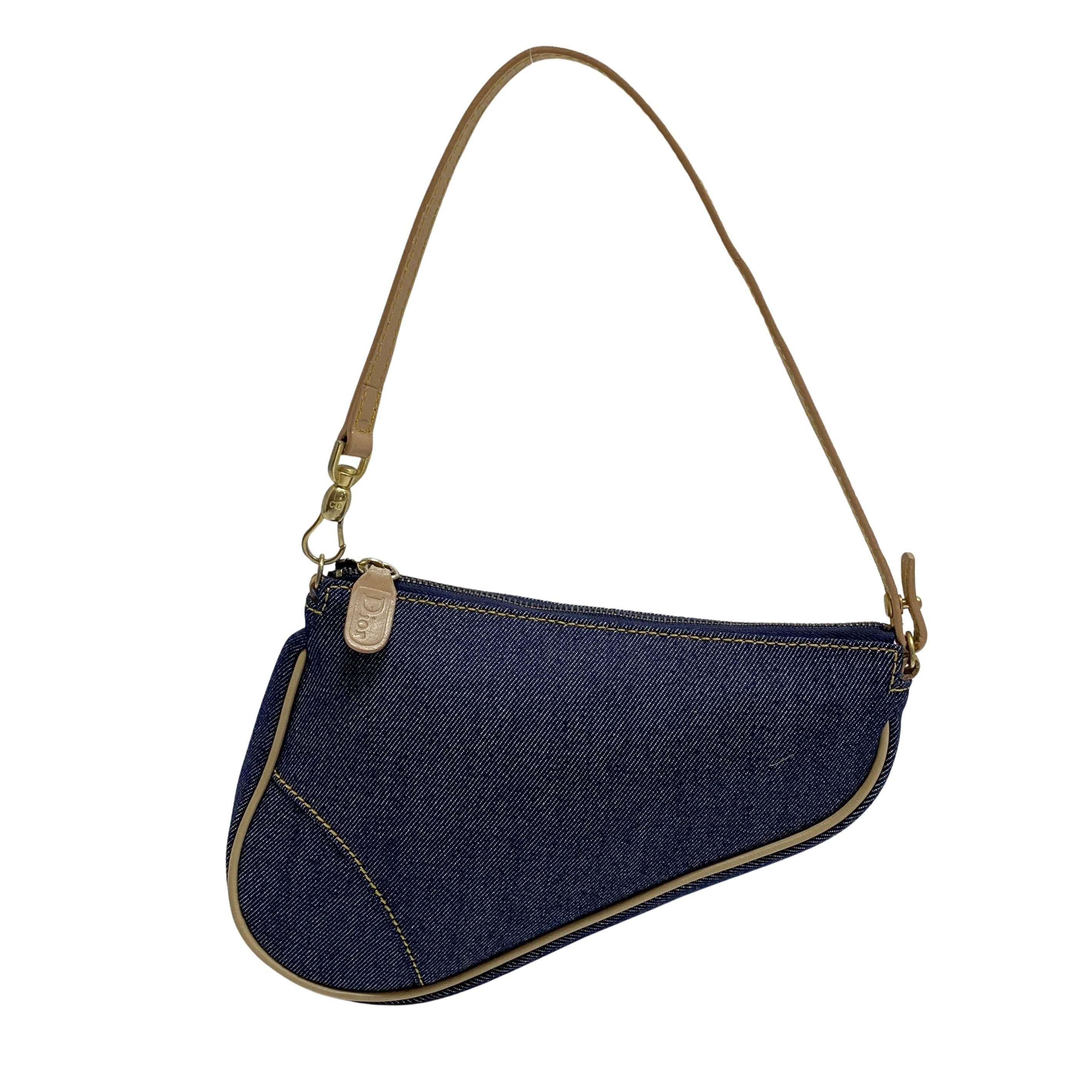 Saddle Denim Shoulder Bag