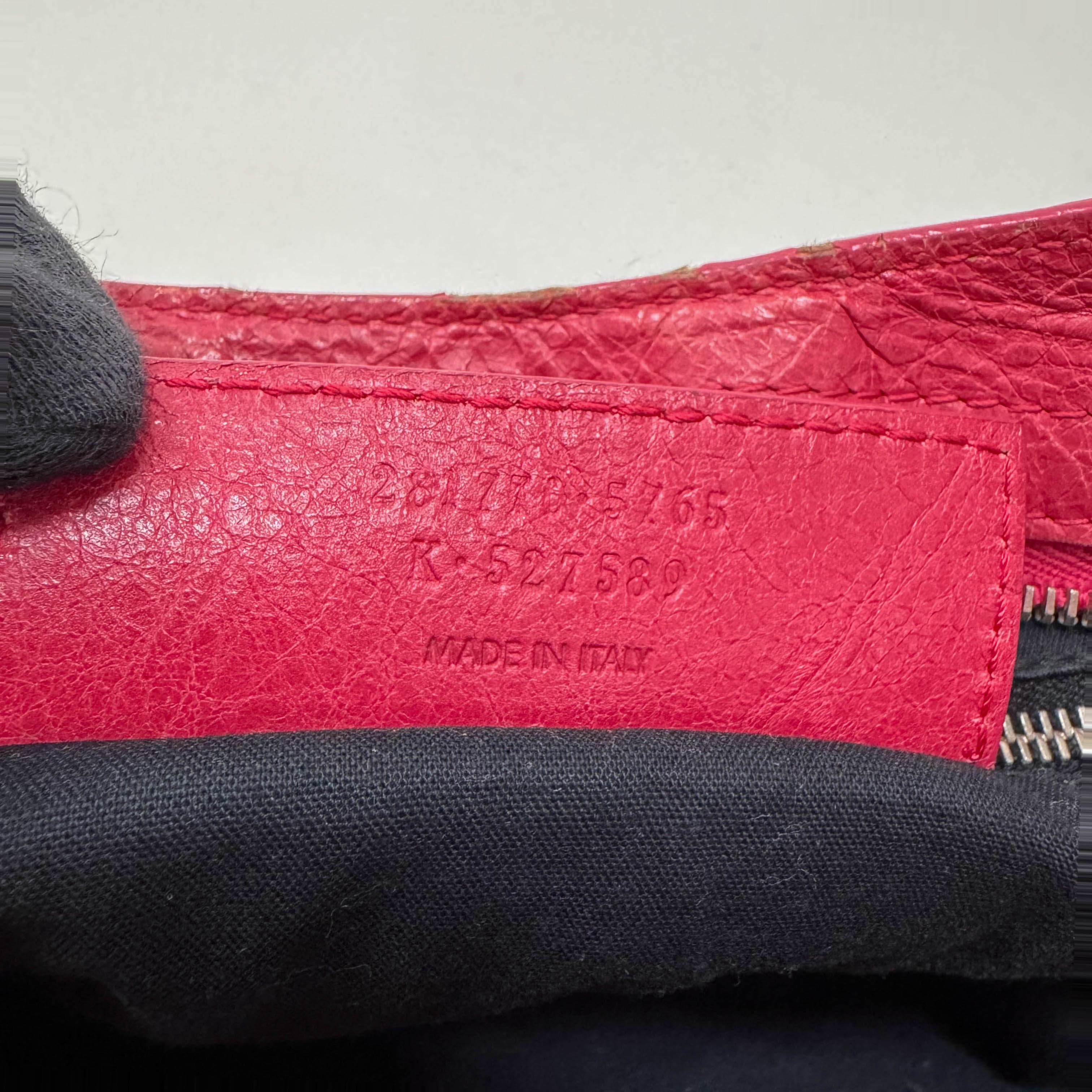 City Magenta Leather Top Handle Bag