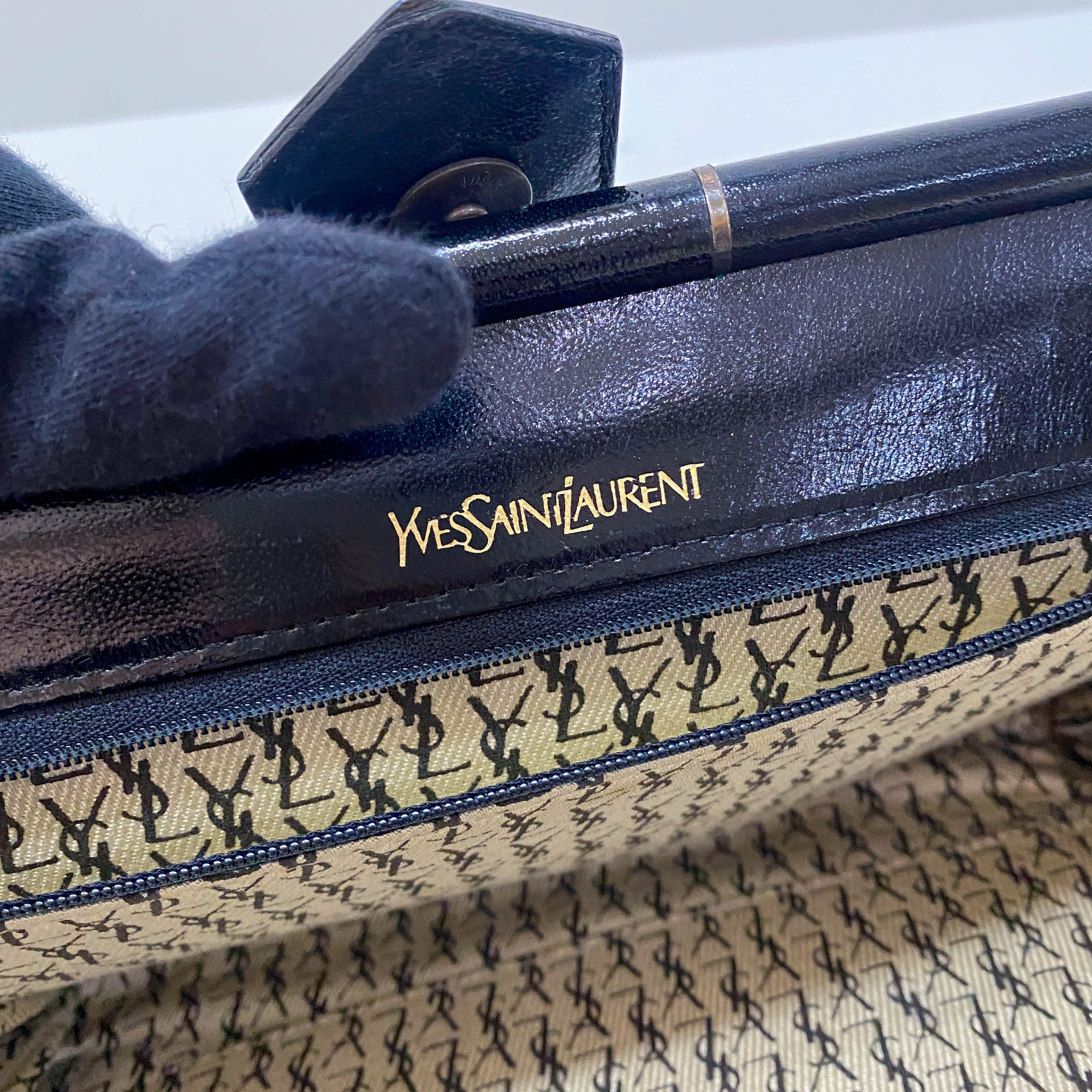 Black Leather Clutch Bag