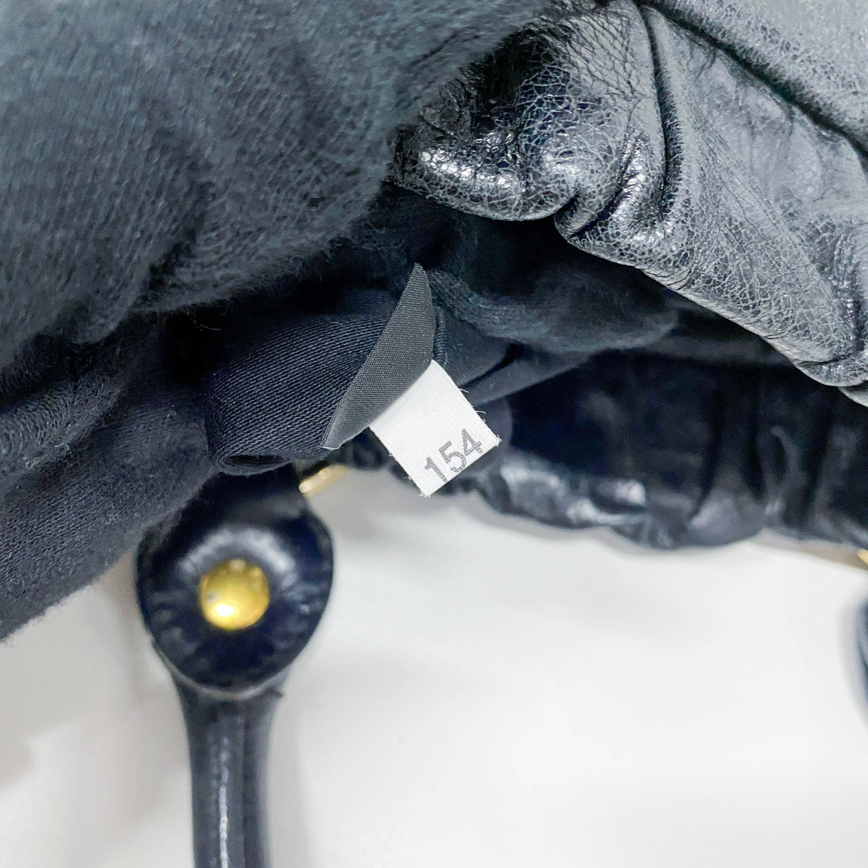 Vitello Black Calfskin Leather Two Way Bag