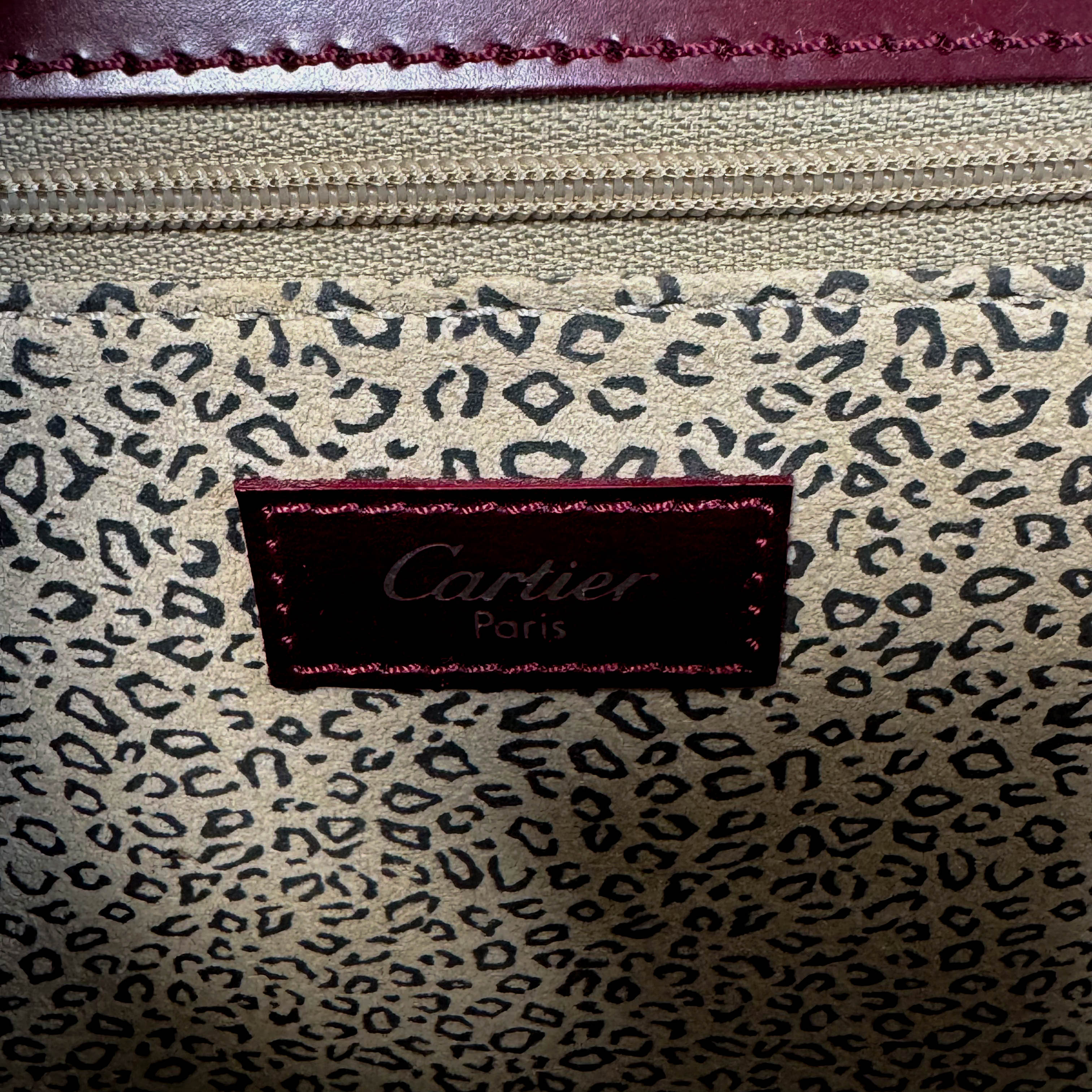 Panthère de Cartier Top Handle Leather Bag