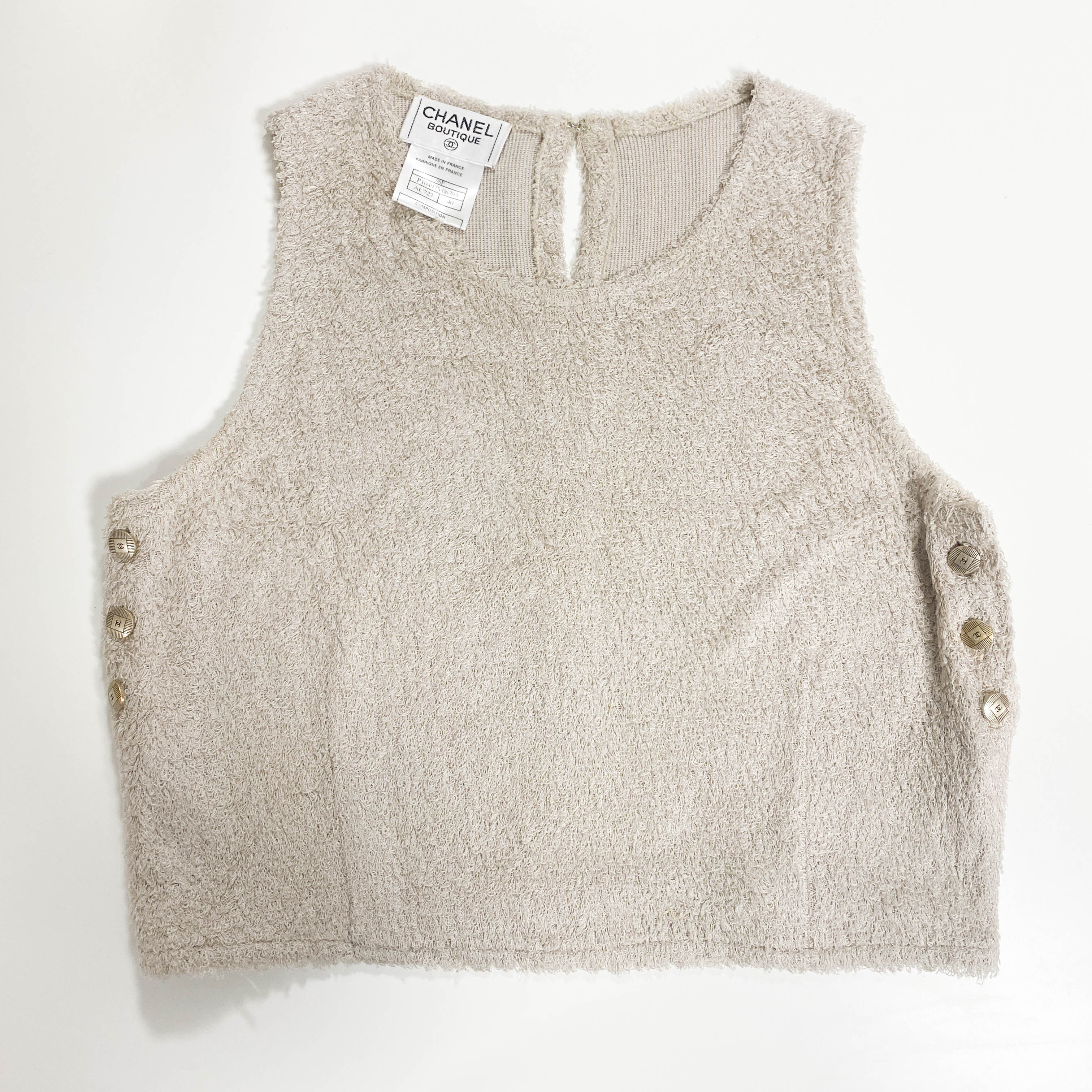 Silk Fabric Sleeveless Vest Top