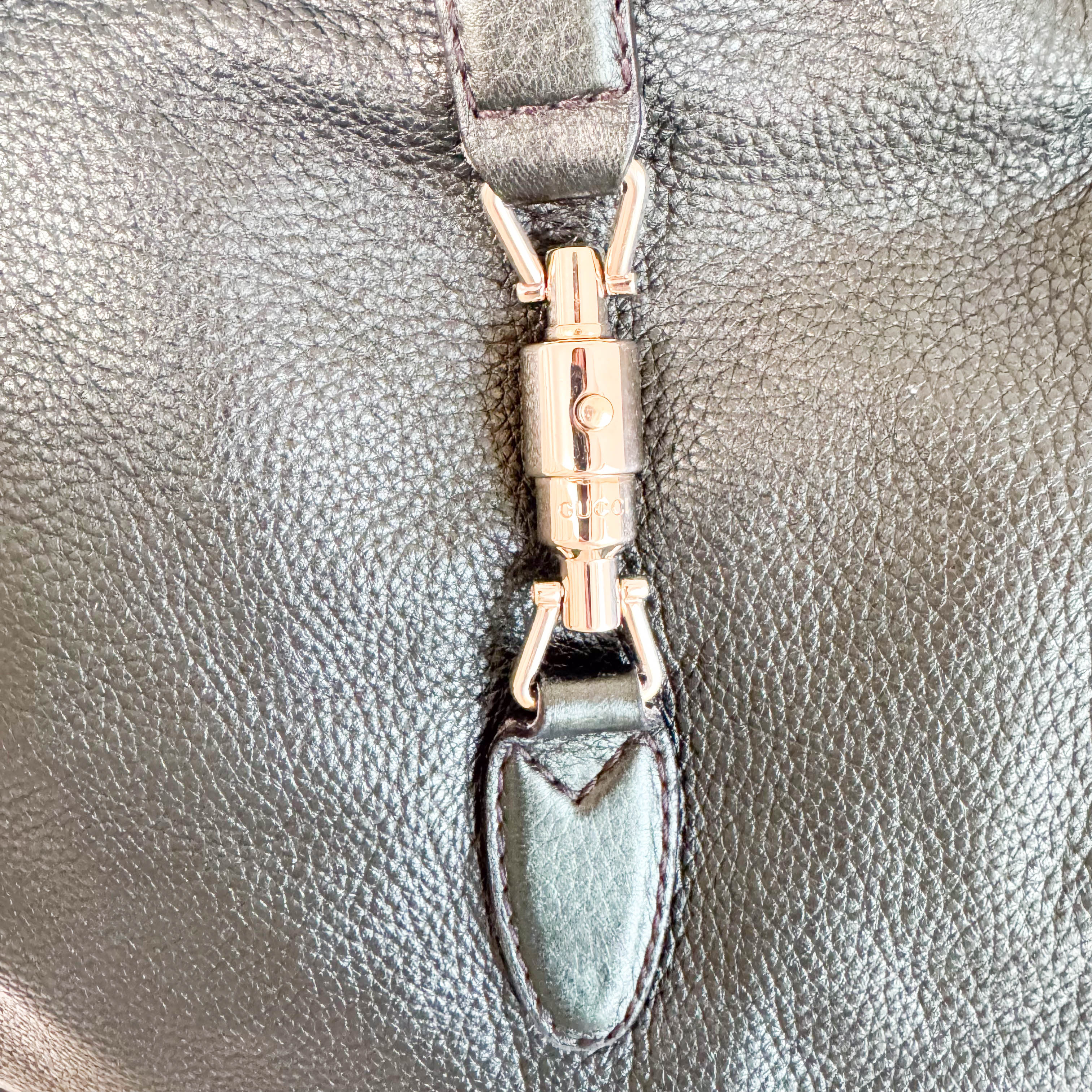 New Jackie Metallic Calfskin Medium Shoulder Bag Green