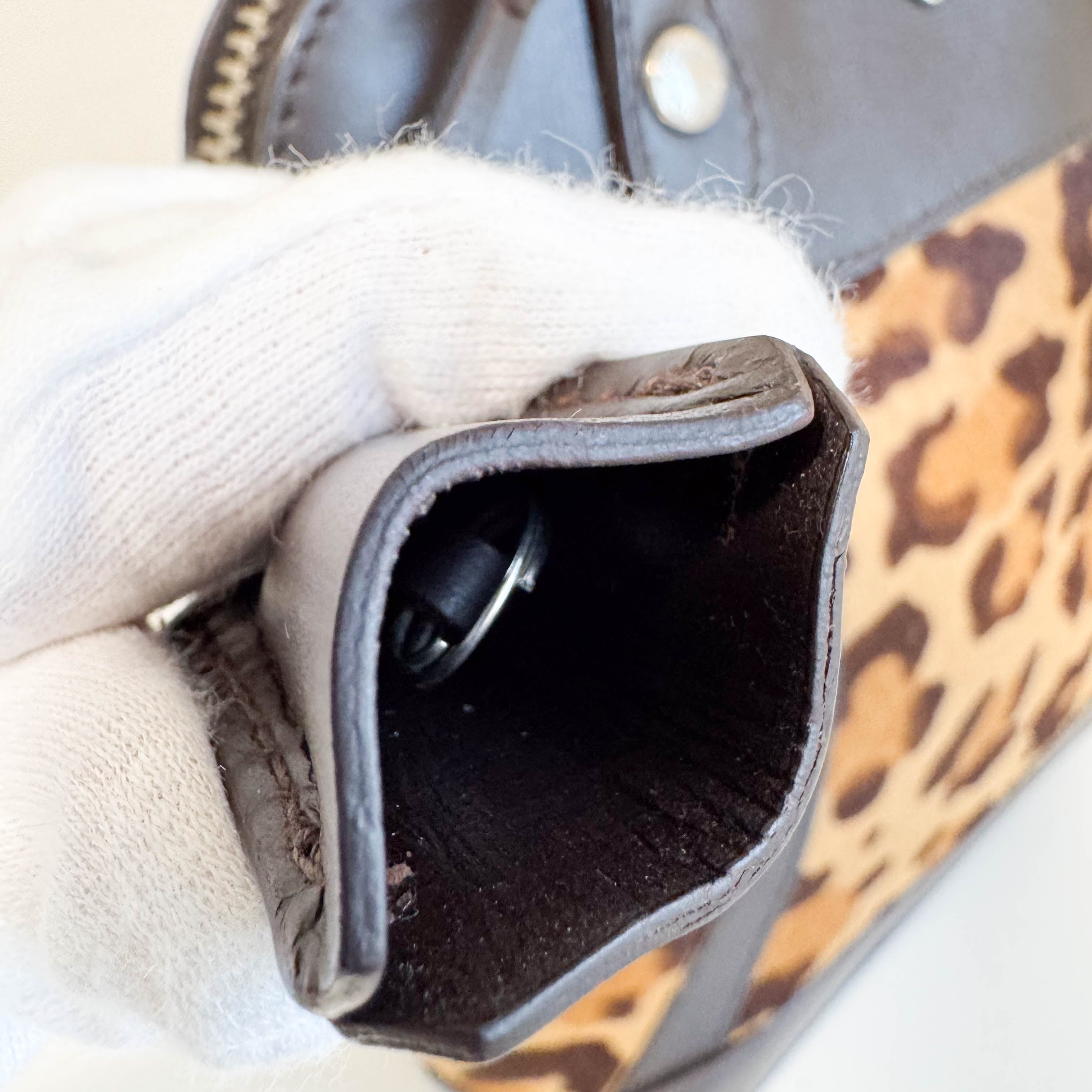 Vintage Leopard Pony Hair Hand Bag