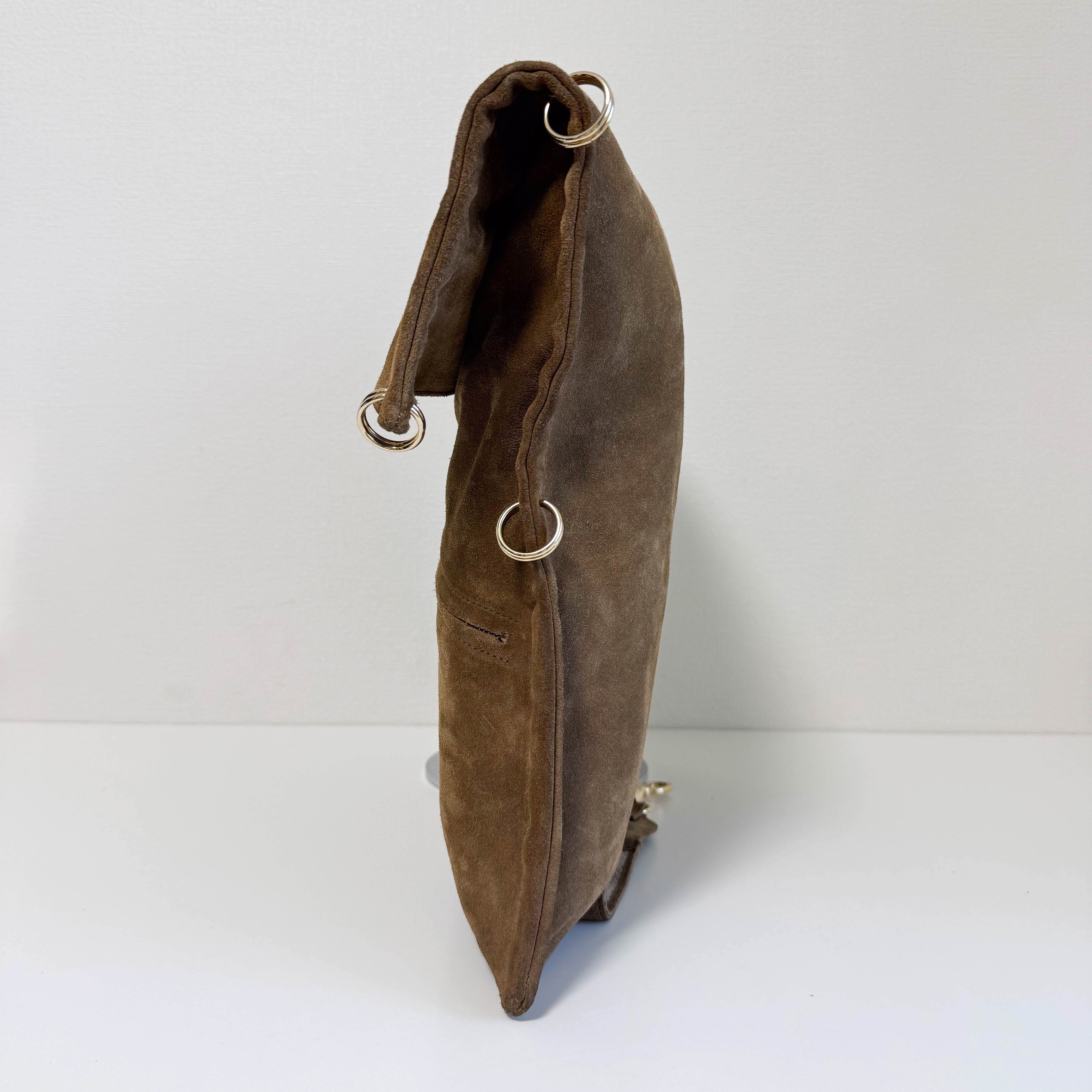Archive Brown Suede Shoulder Bag