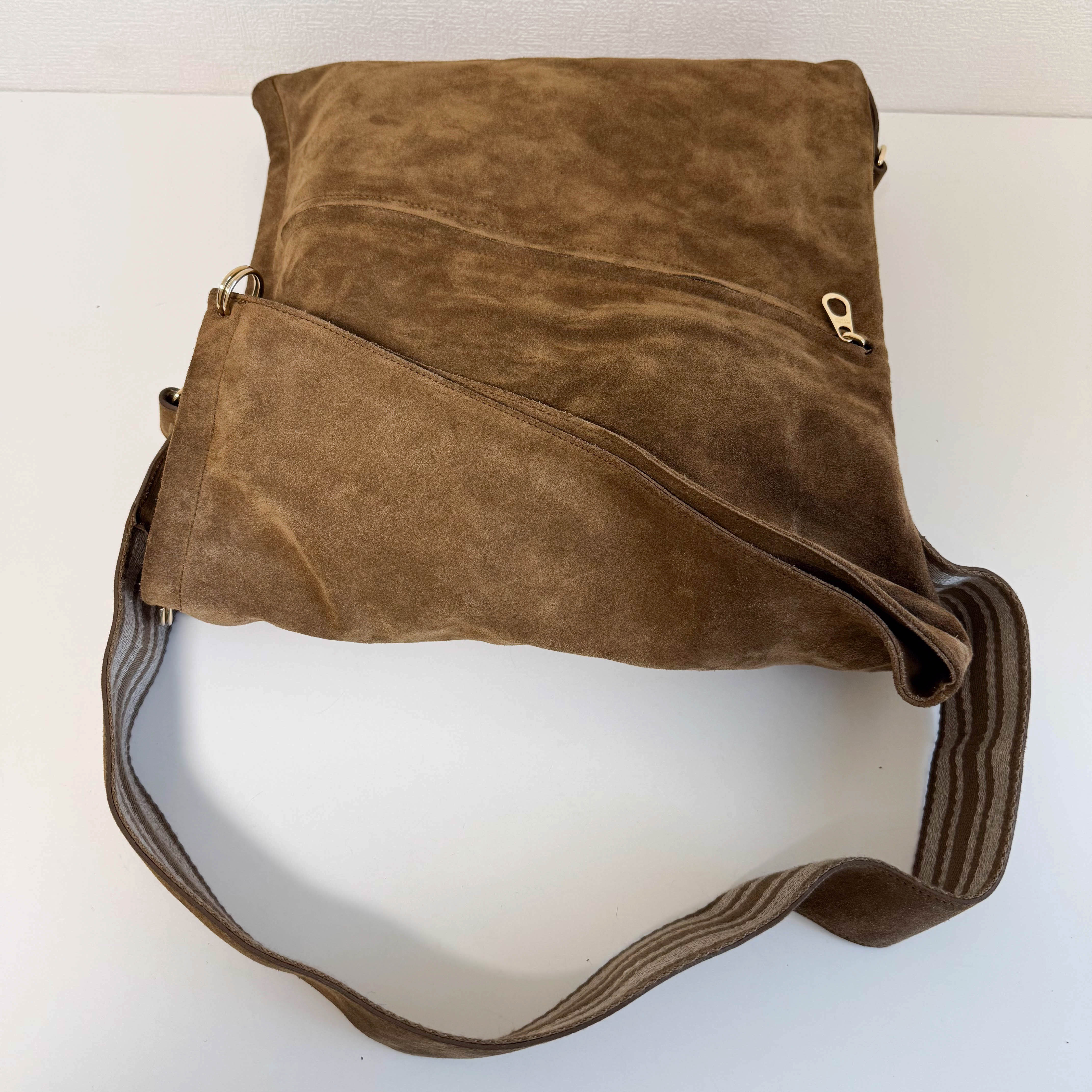 Archive Brown Suede Shoulder Bag