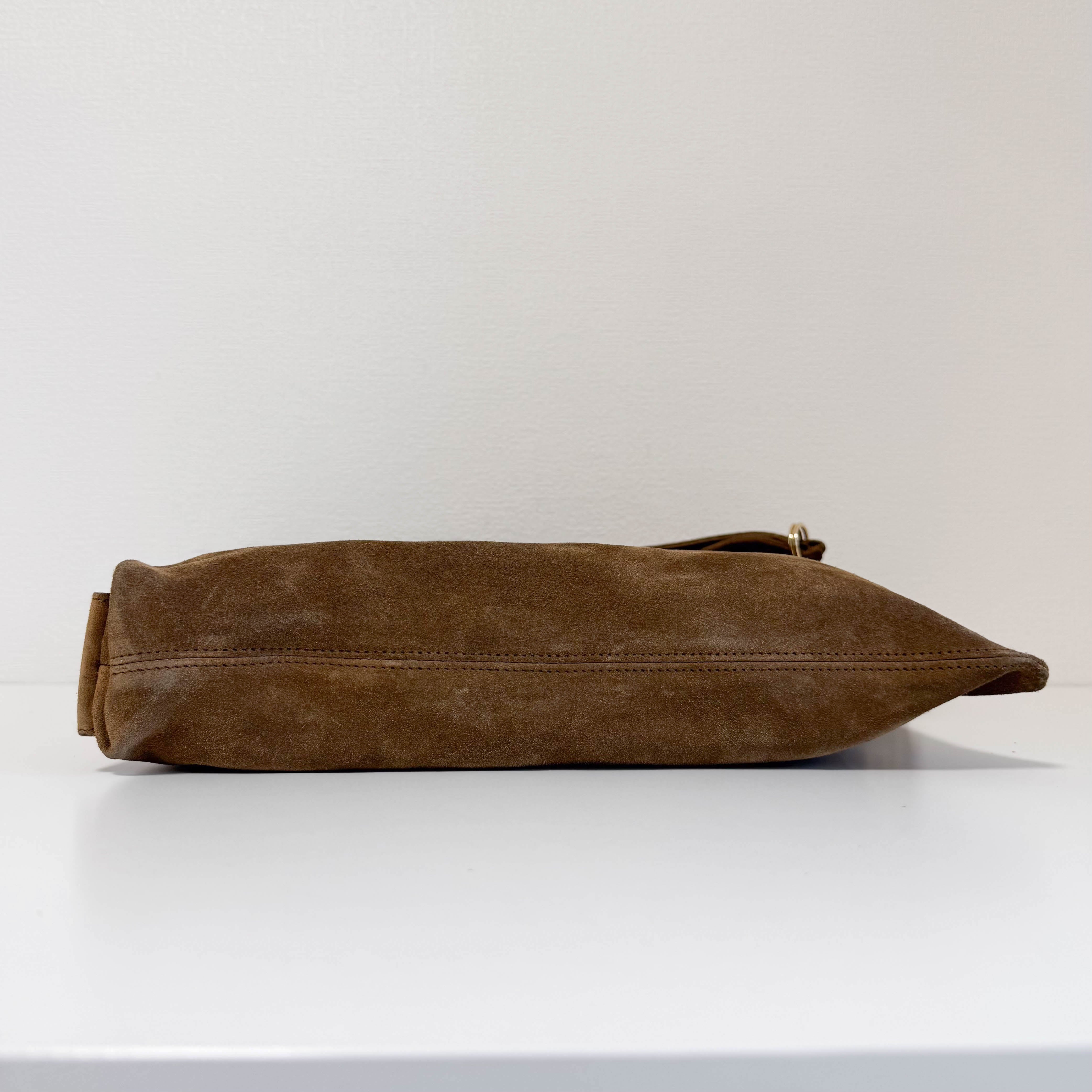 Archive Brown Suede Shoulder Bag