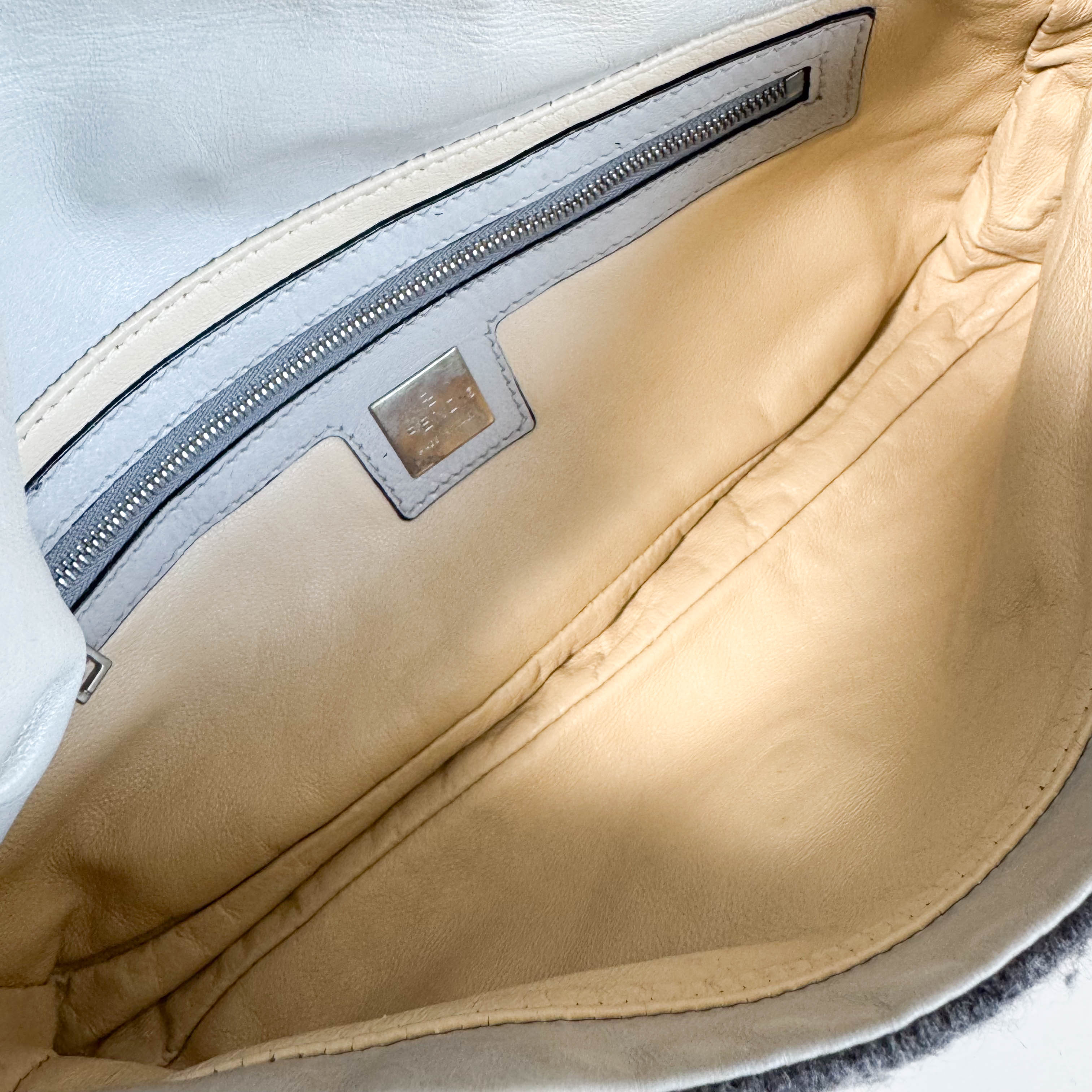 Baguette Grey Cashmere Shoulder Bag