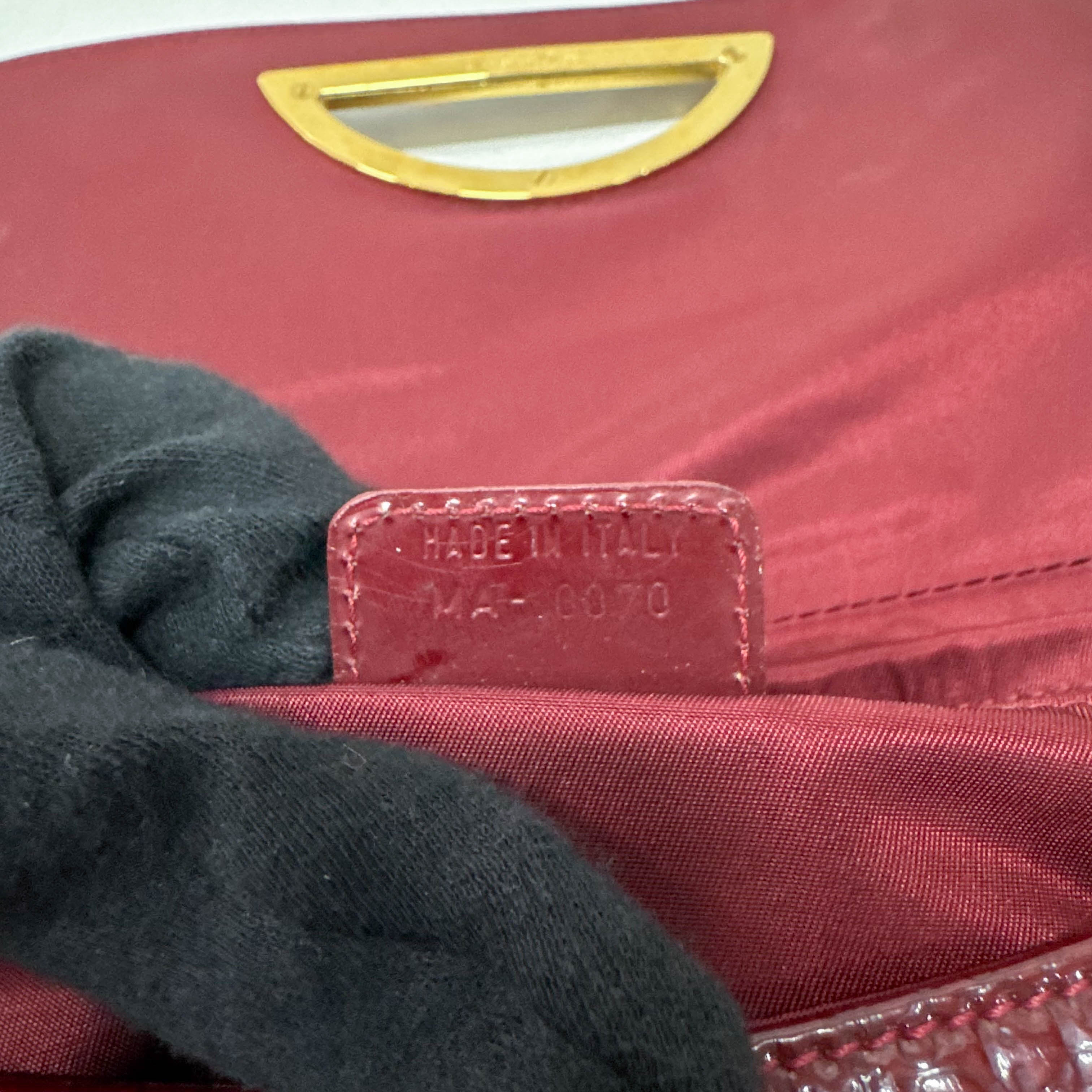 Limited Edition Malice Pearl Red Patent Leather Shoulder Bag