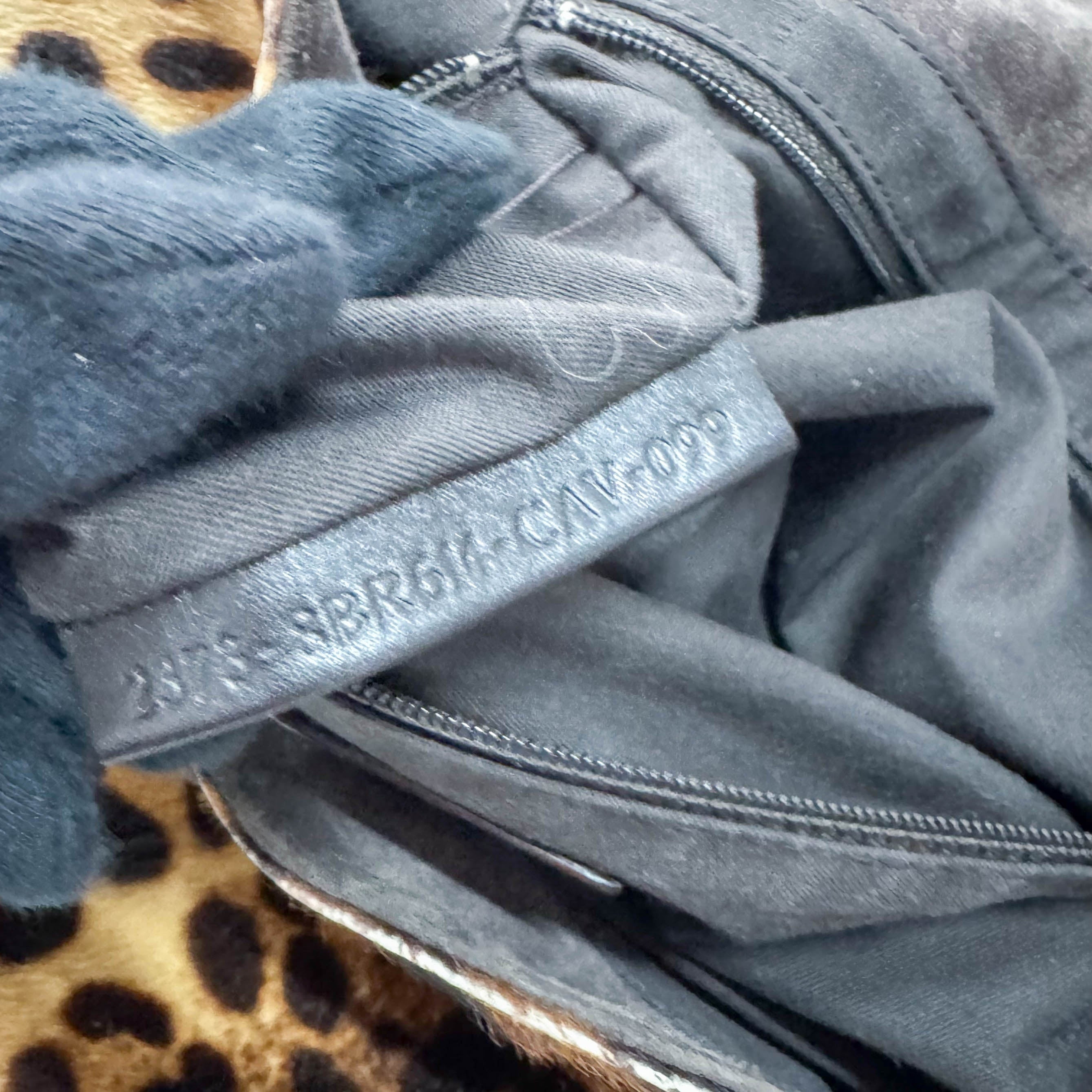 Mamma Baguette Leopard Print Pony Hair Shoulder Bag