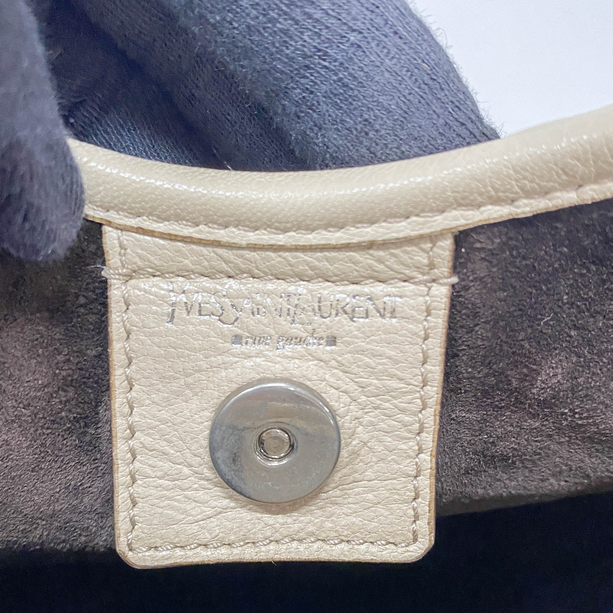 Saint Tropez Beige Leather Shoulder Bag