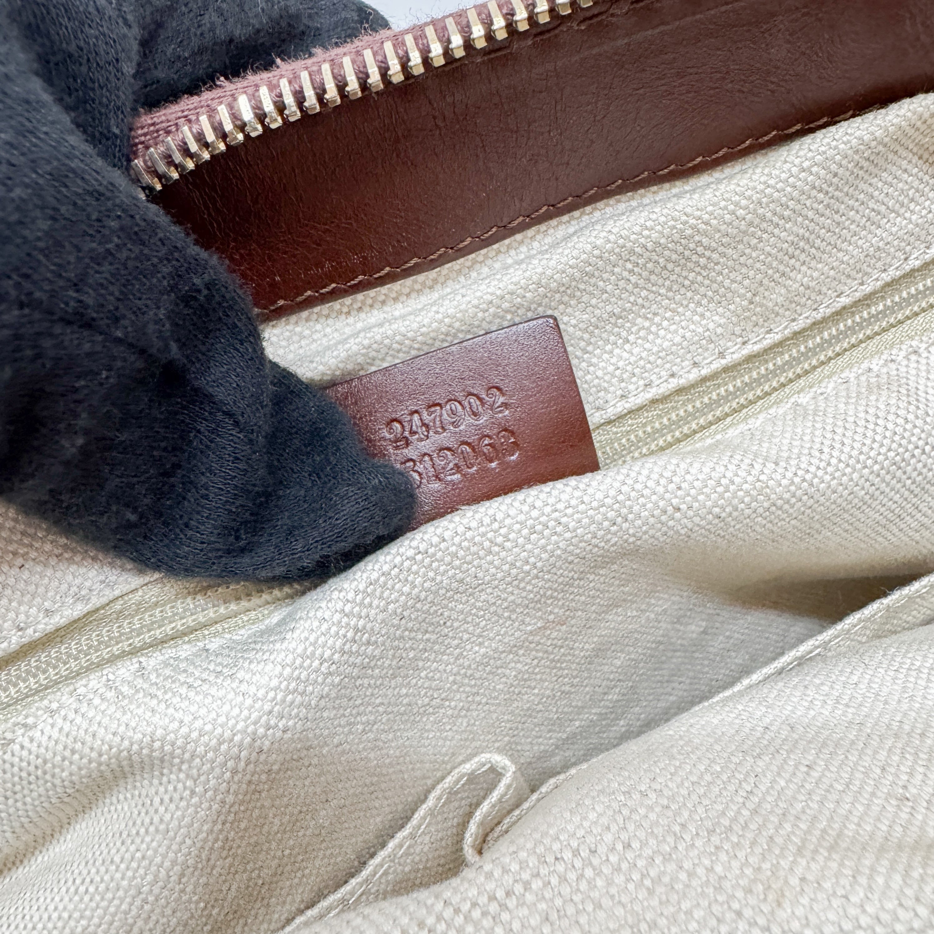 Sukey Brown Embossed Python Two-Way Bag