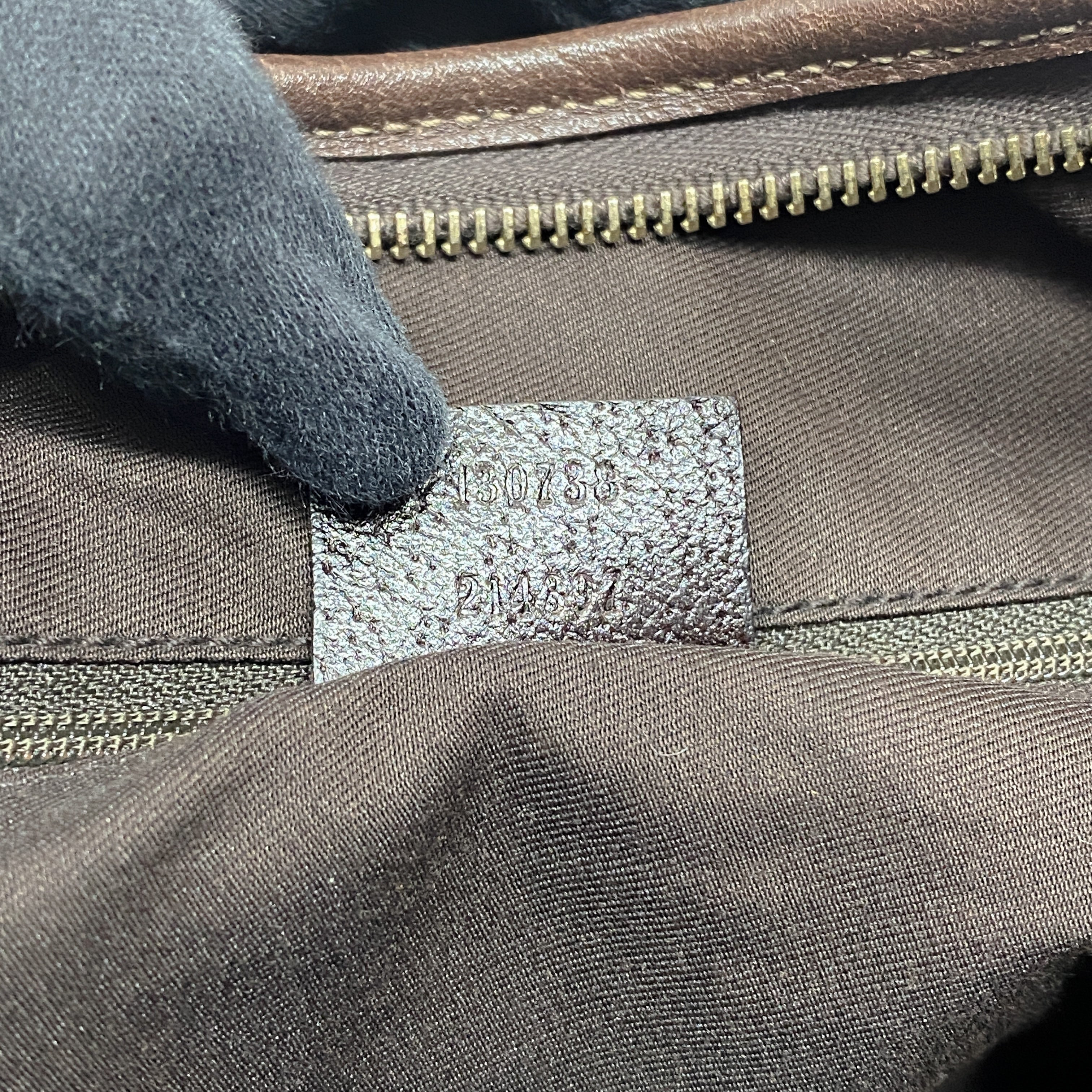 Abbey D-Ring GG Brown Canvas Hobo Bag