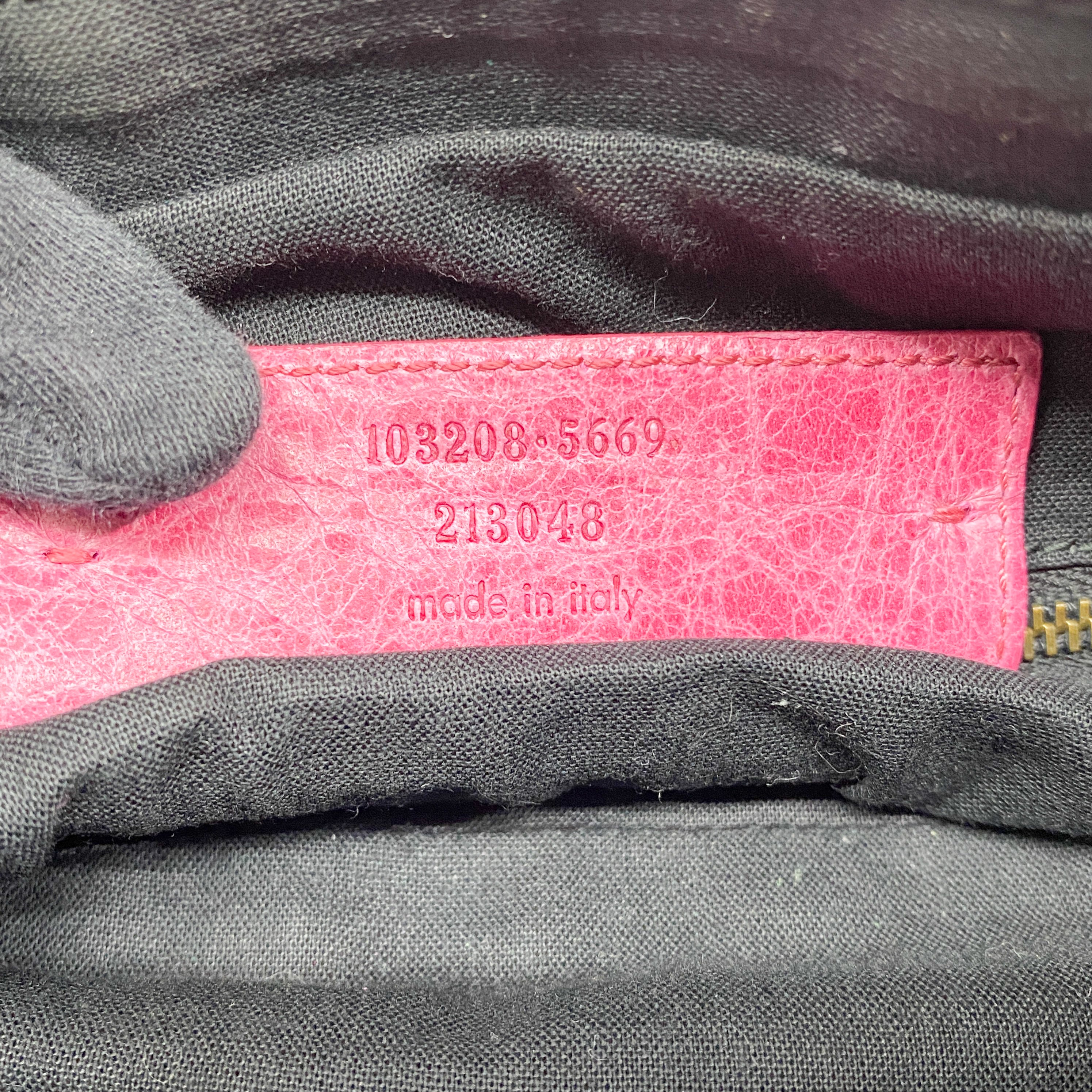 The First Pink Leather Hand Bag