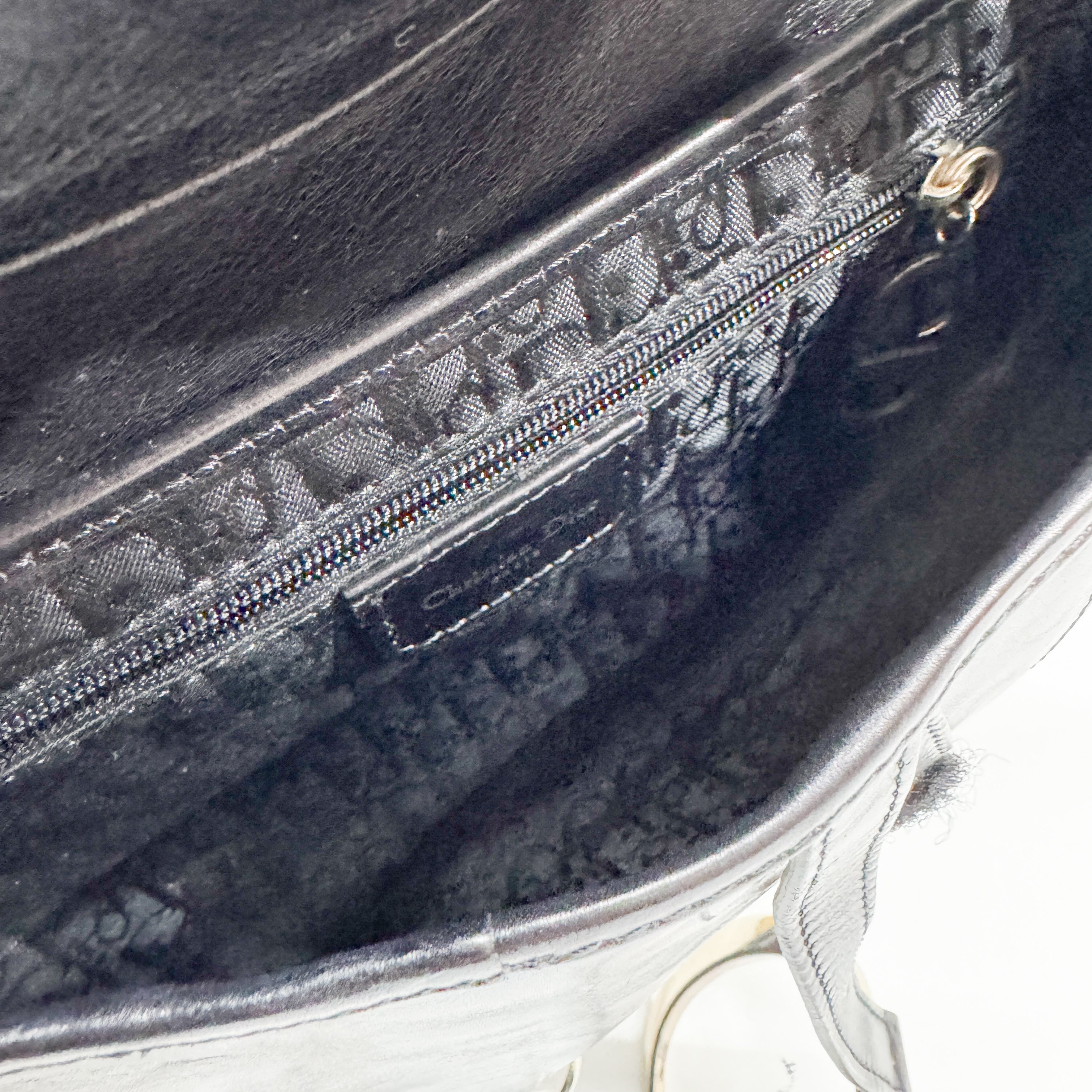 Hardcore Piercing Black Leather Shoulder Bag